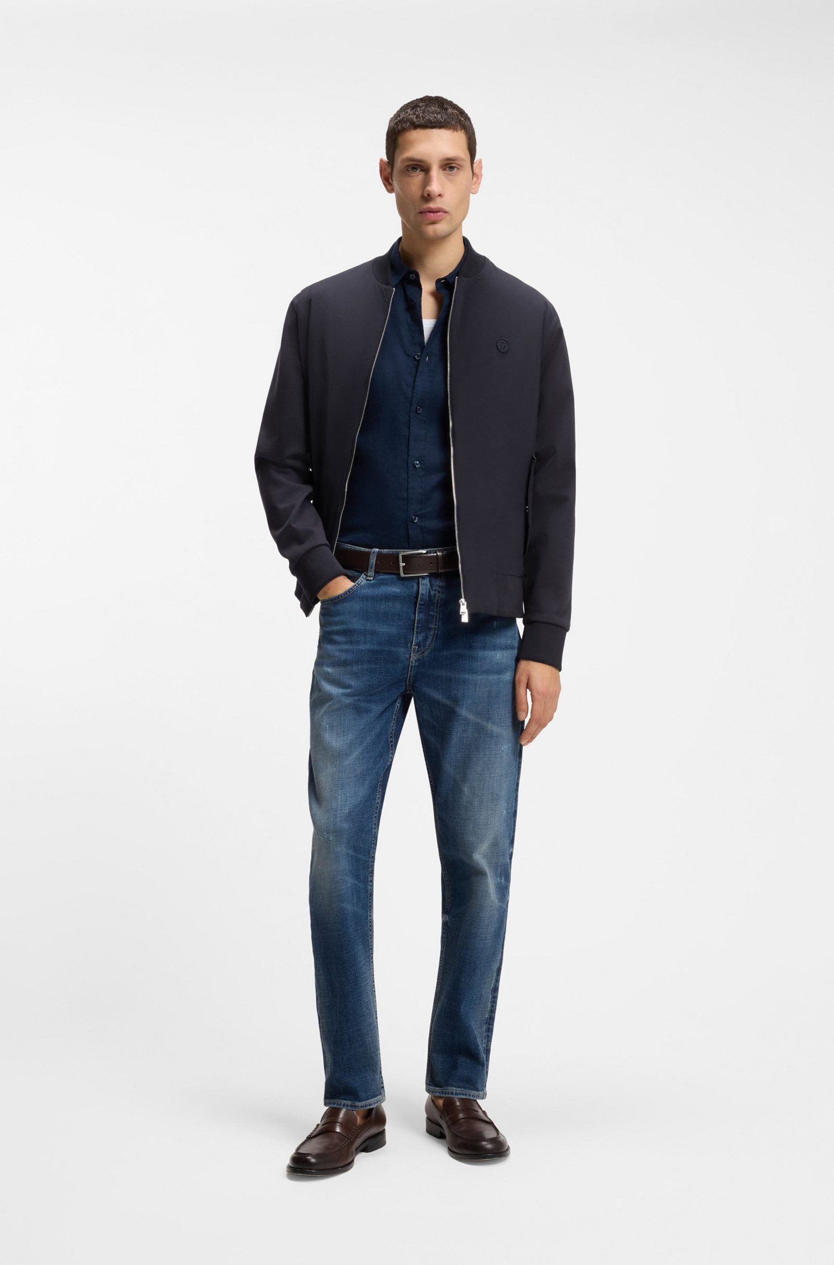 BOSS Sweatjacke Skiles mit Double-B-Monogramm (1-tlg) günstig online kaufen