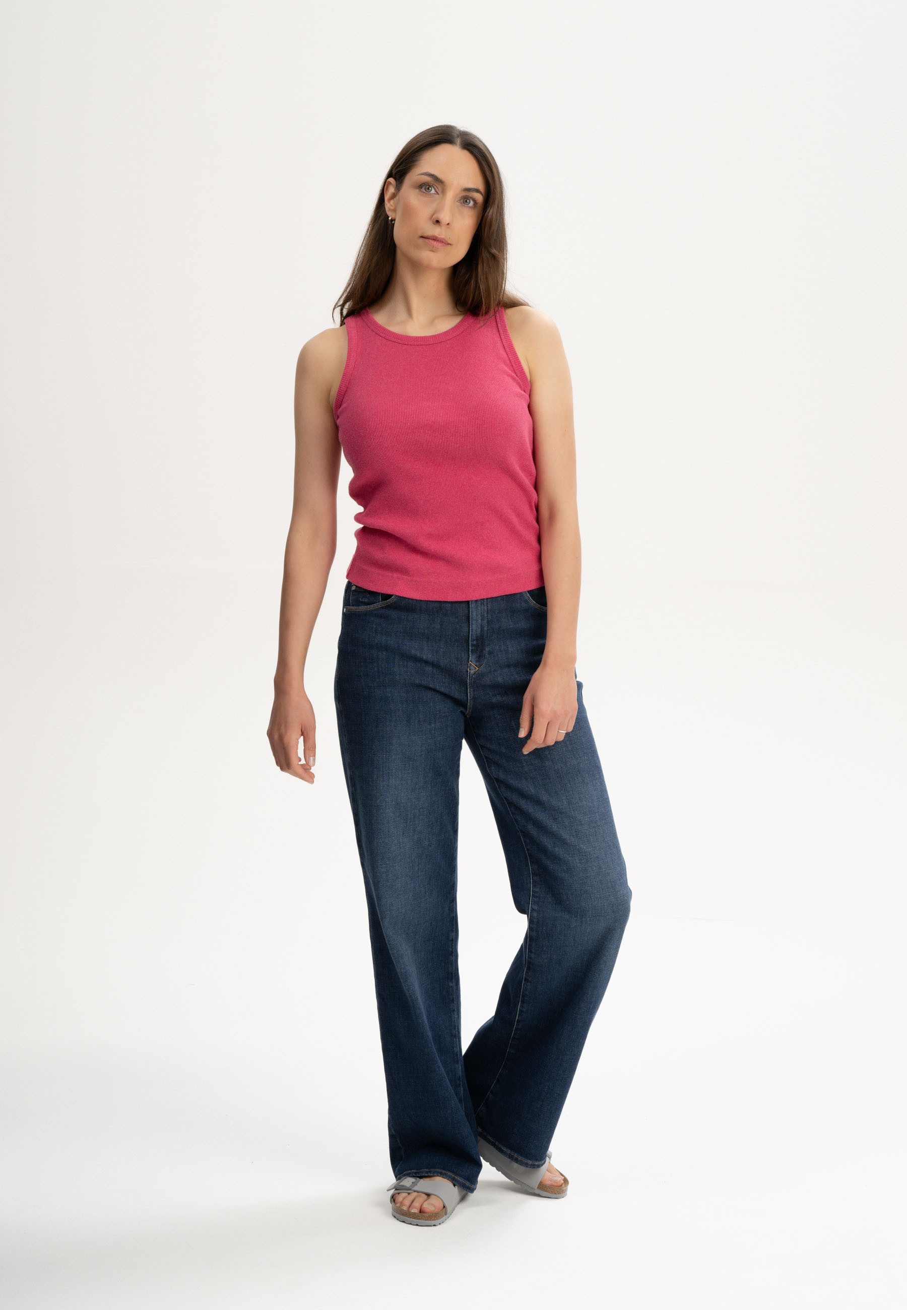 MELA Tanktop Ripp Tanktop Style DRISNA Ärmellos