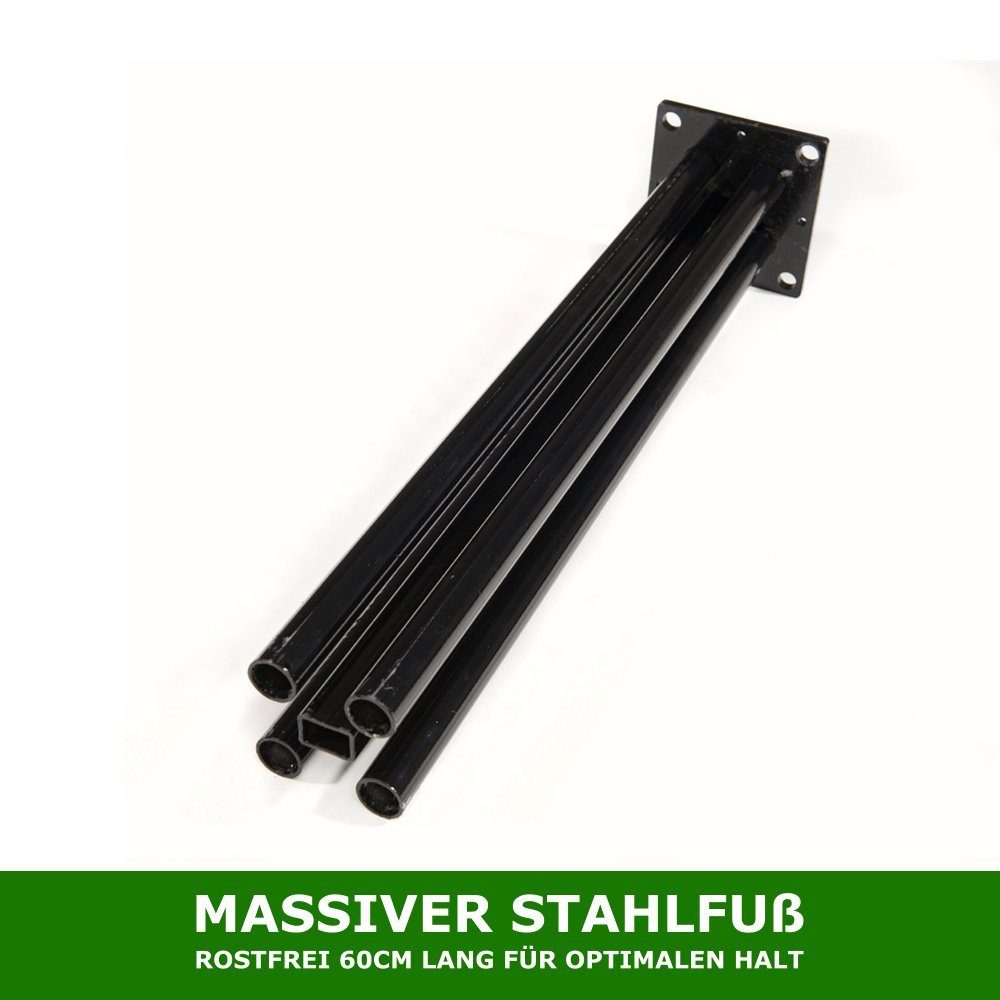 DeToWood Zaunpfosten Zaunpfosten für Serie Premium, (Set), Stabile Bauweise aus Aluminium