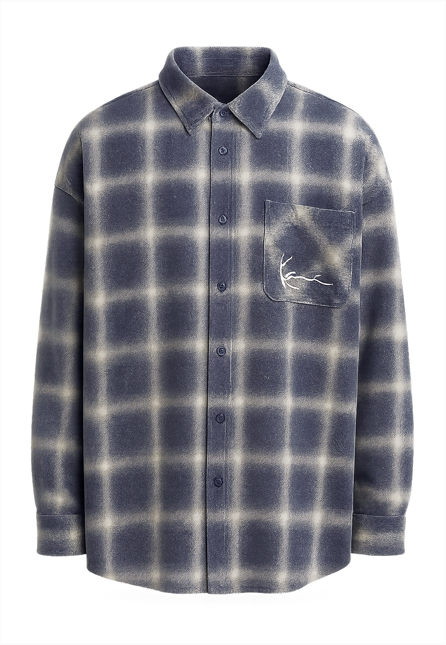Langarmhemd Karl Kani Karl Kani Small Signature Distressed Check Overshirt