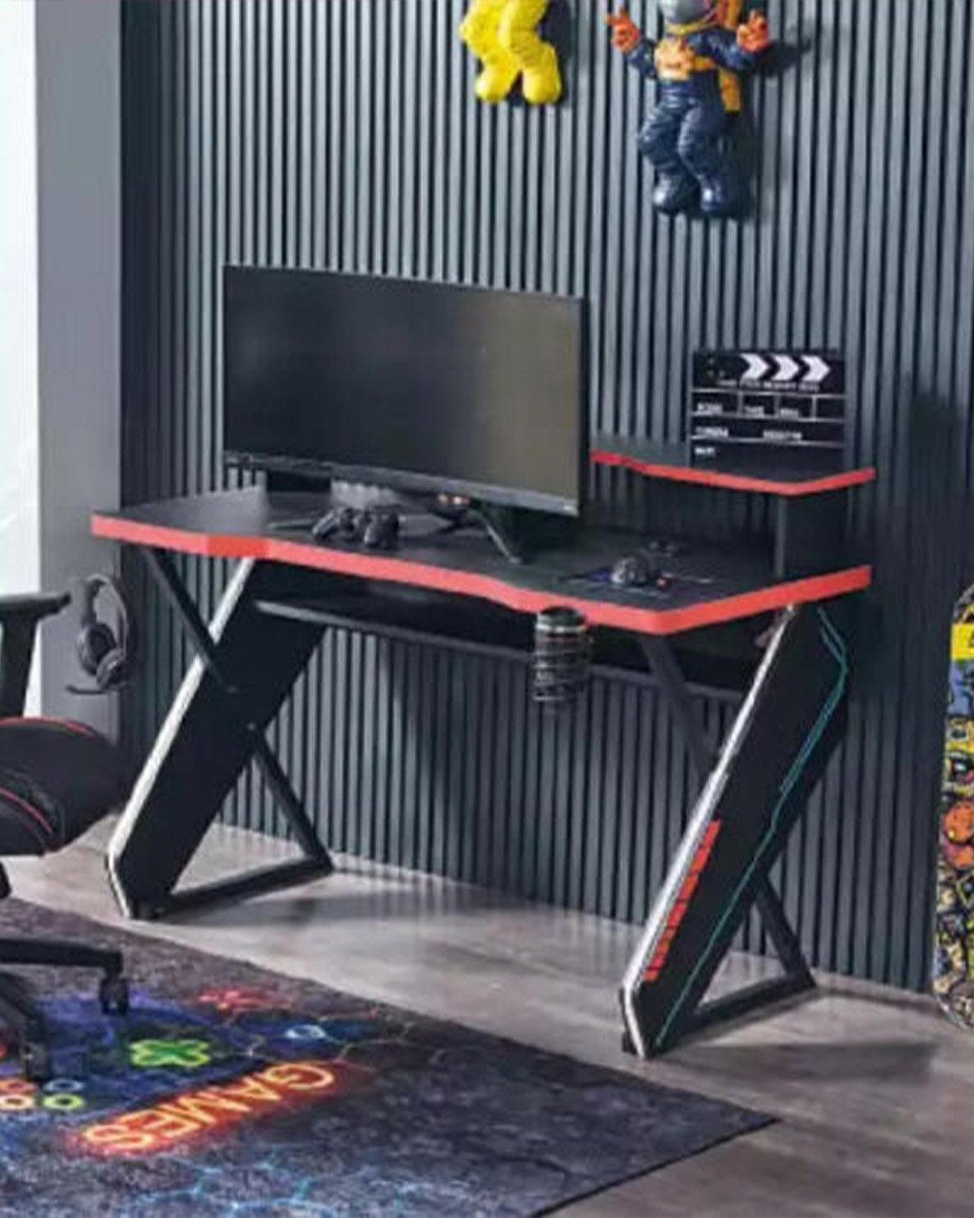 JVmoebel Schreibtisch, Moderne Tische Schreibtisch Kinderschreibtisch schwarz Gamer Computer