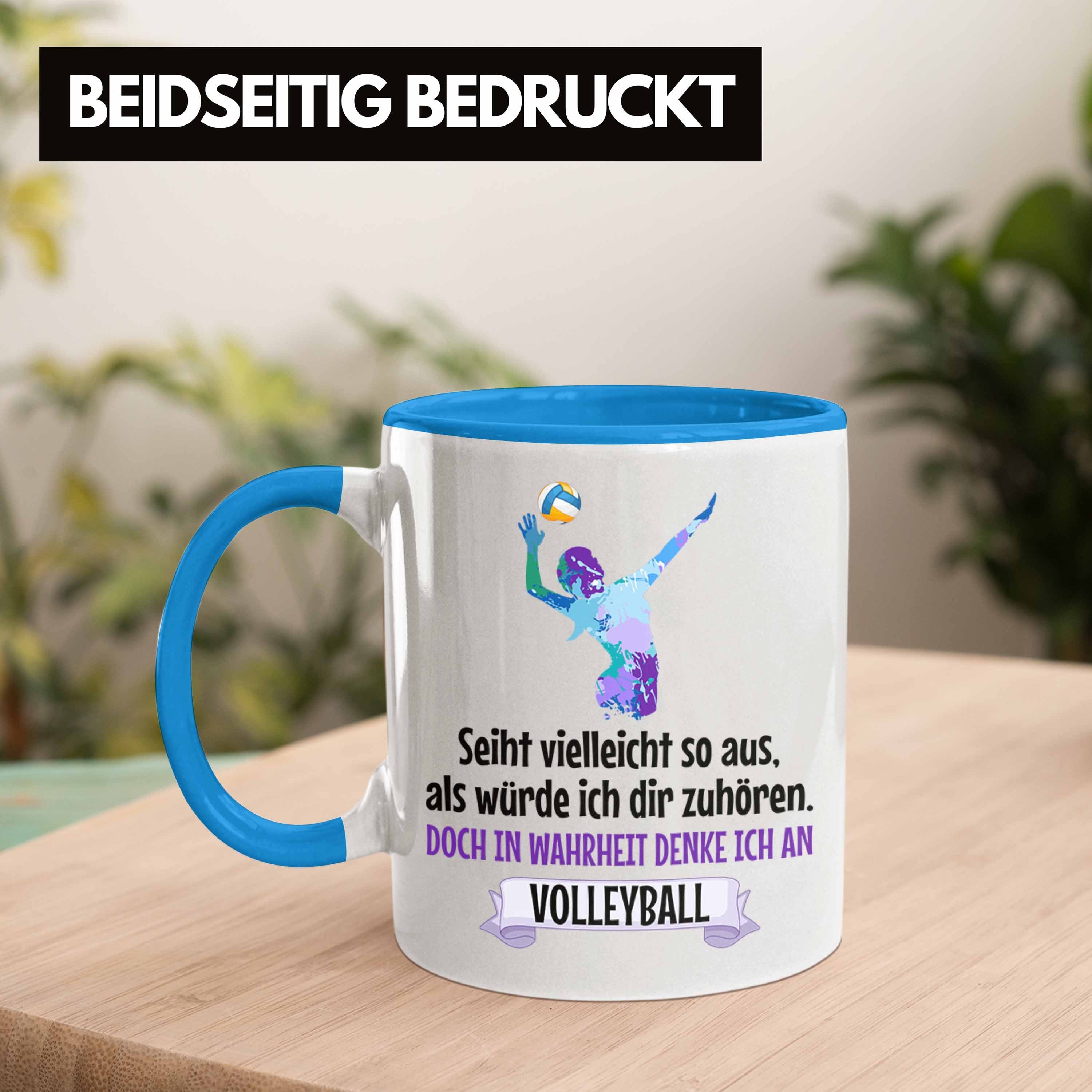 Tasse Volleyball Mädchen Blau Zubehör Coach Spielerin Kaffee Tasse Herren Volleyball-Spieler - Trendation Trendation Geschenk