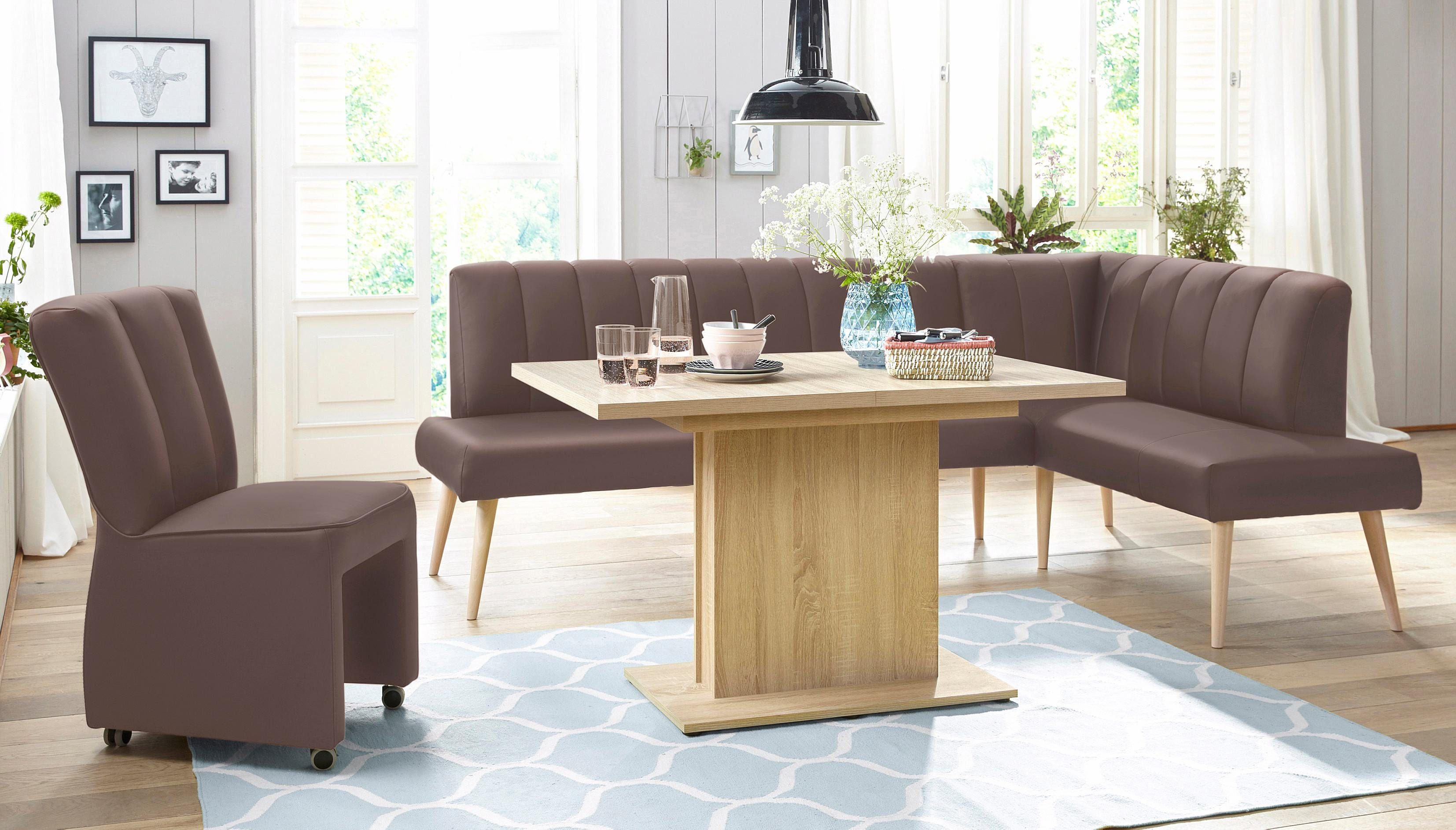 exxpo - sofa fashion Sessel Costa, Loungesessel, Hochlehnsessel, auf Rollen, Komfortsitzhöhe 53cm, kompakt und bequem, Breite 52 cm