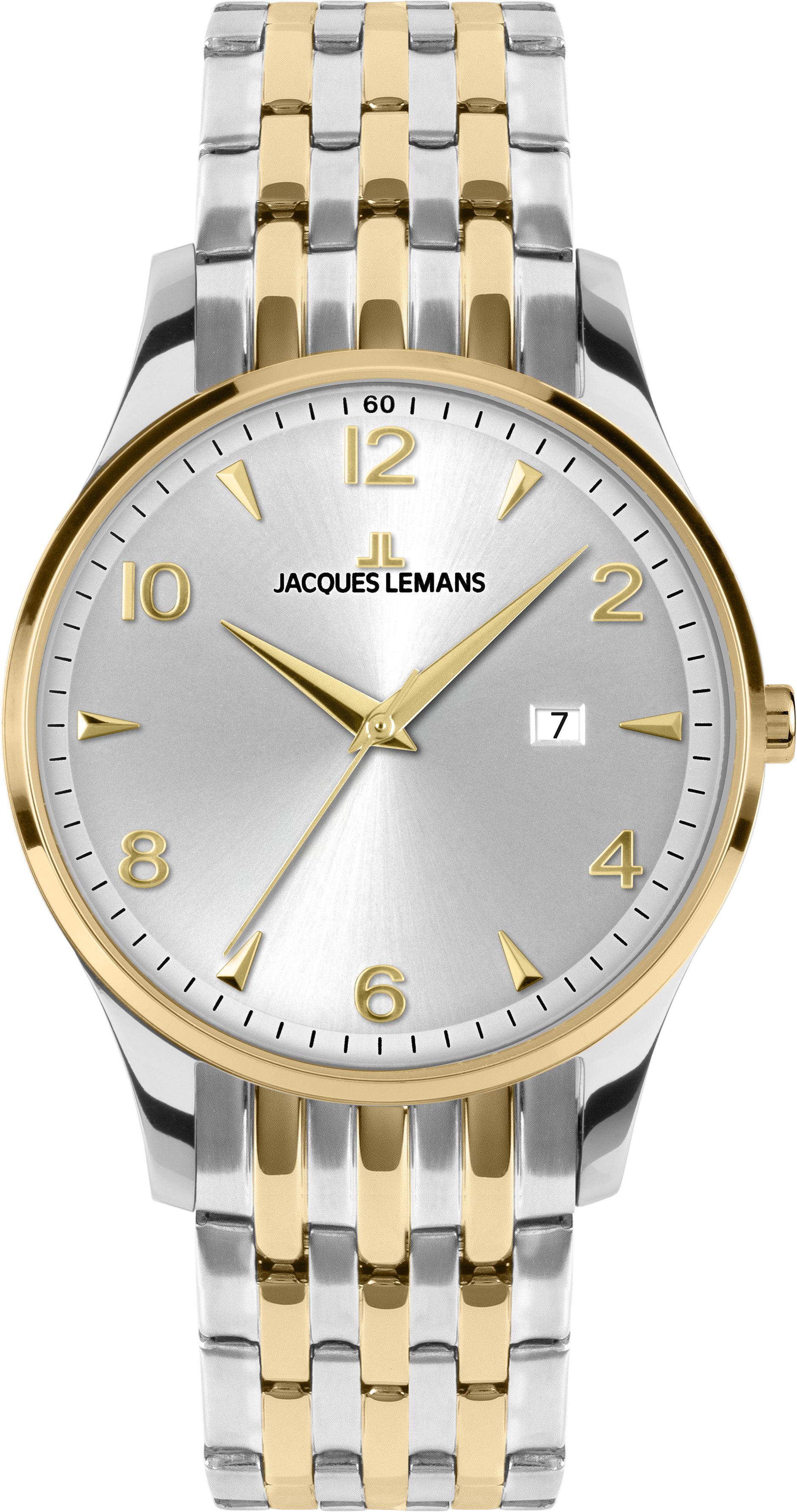 Jacques Lemans Quarzuhr London 1-2216H, Armbanduhr, Damenuhr, Edelstahlarmband, analog, Tag