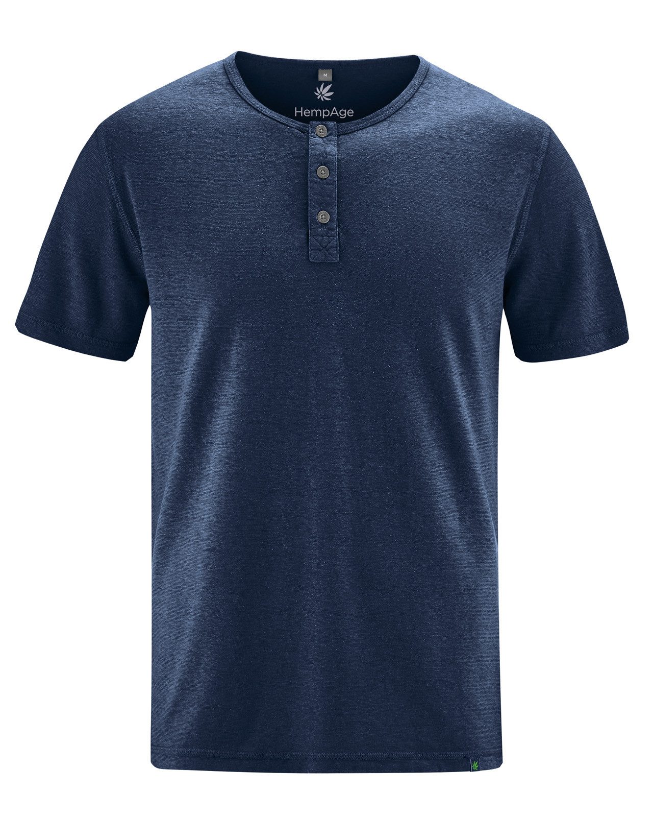 HempAge T-Shirt Solides Henley T-Shirt Hanf/Biobaumwolle Normal Fit