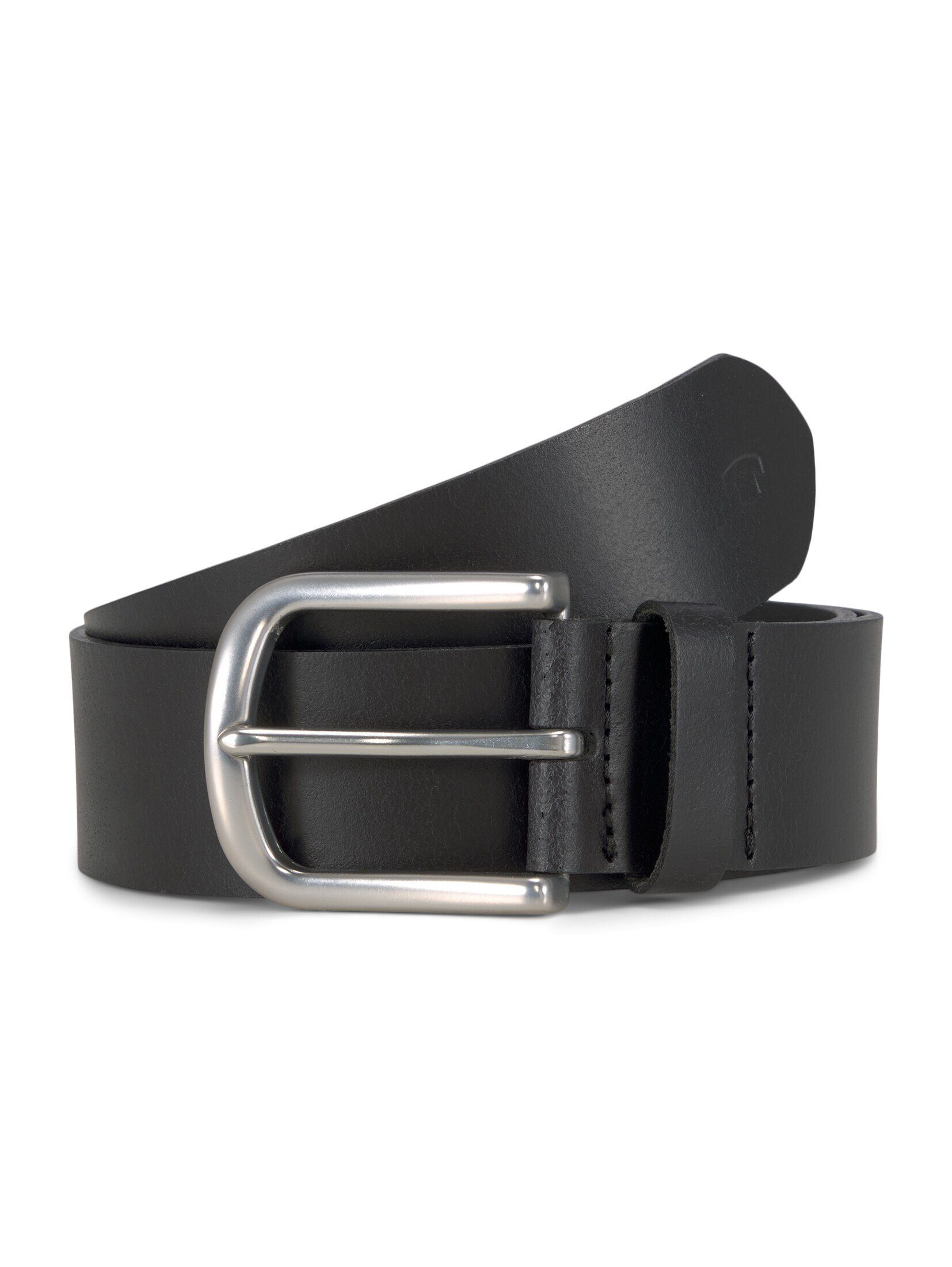 TOM TAILOR Ledergürtel Belts TTMARIO Ledergürtel mit abgerundeter Dornschli günstig online kaufen