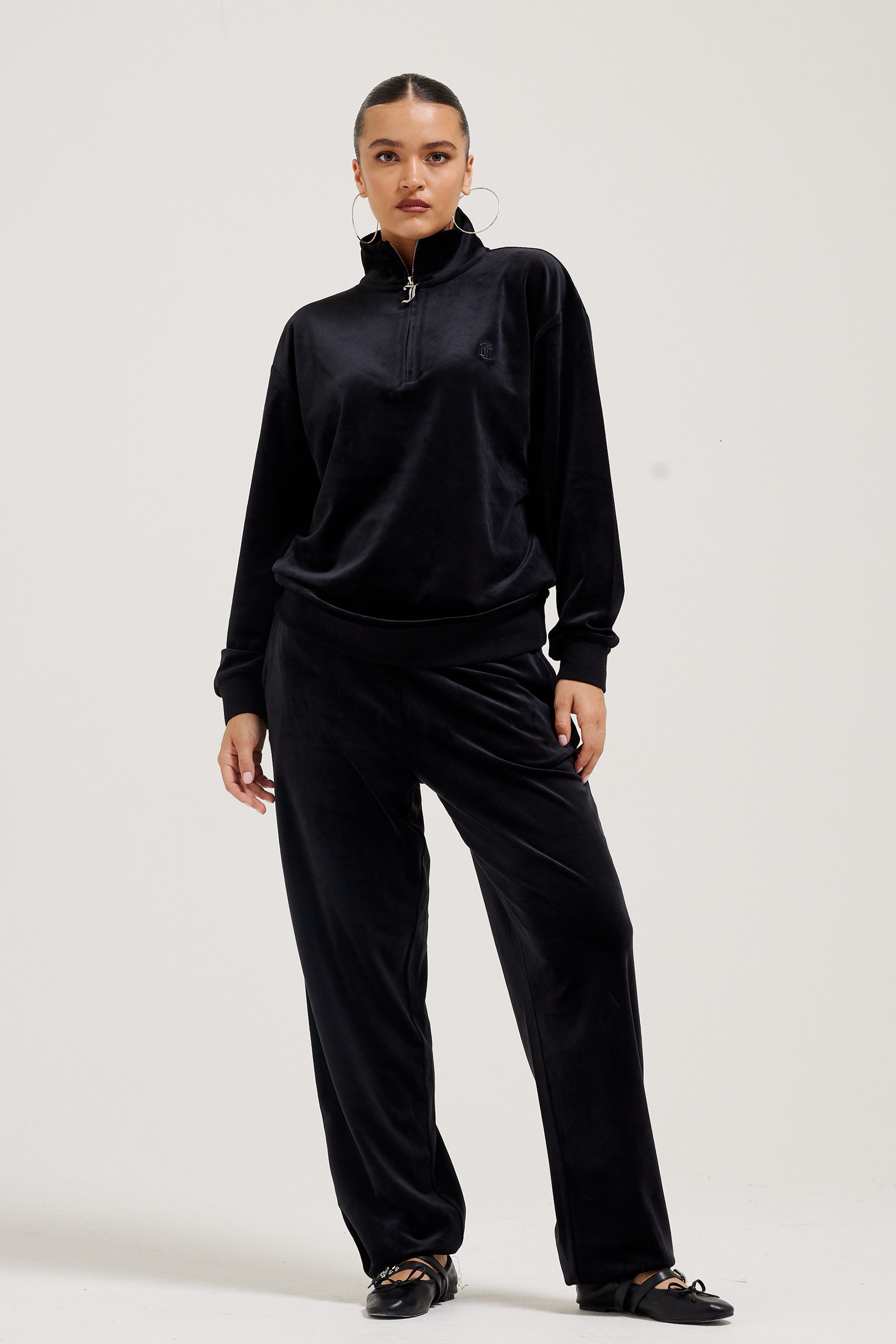 Juicy Couture Sweathose DAVIDSON VELOUR TRACKPANTS Damen Trainingshose Damen, Sweathose, Velour, Jogginghose mit Glitzer, Sale