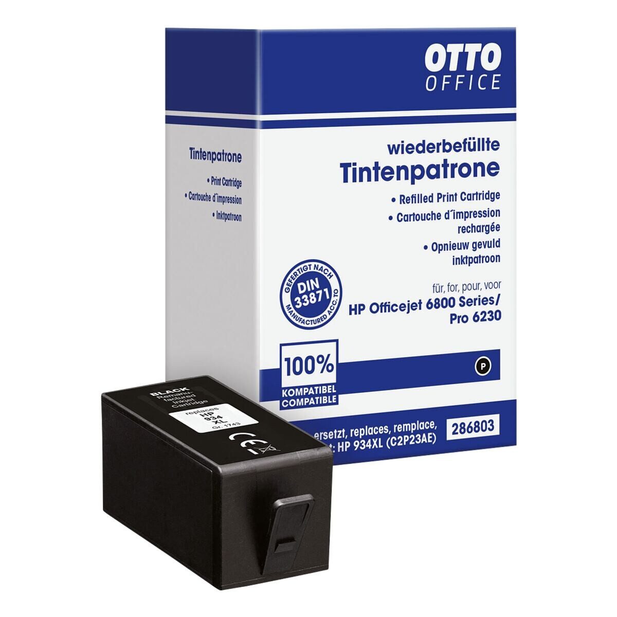 Otto Office C2P23AE Tintenpatrone (1-tlg., ersetzt HP »C2P23AE«, Nr. 934 XL, schwarz)