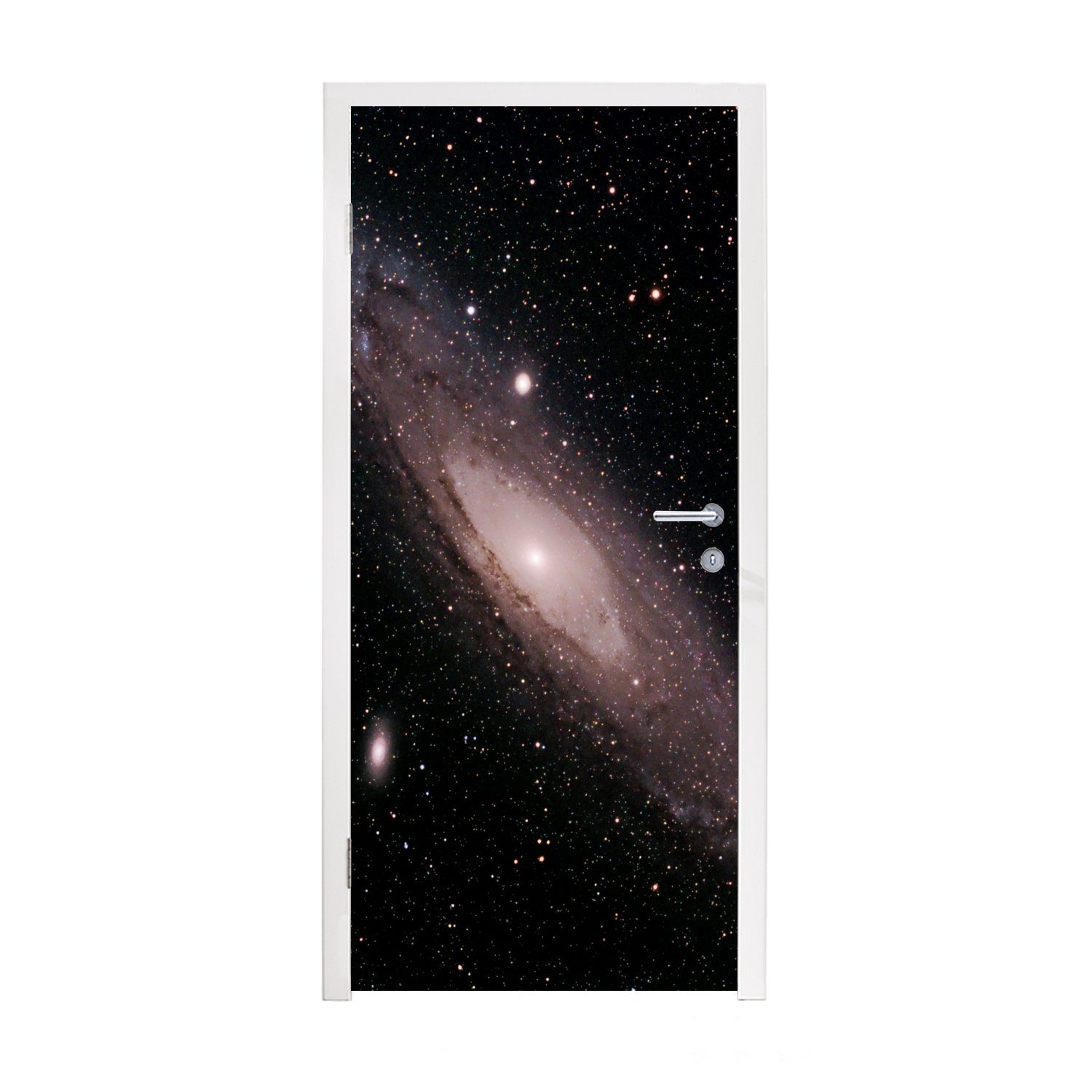 MuchoWow Türtapete Die Milchstraße am Sternenhimmel, Matt, bedruckt, (1 St), Fototapete für Tür, Türaufkleber, 75x205 cm