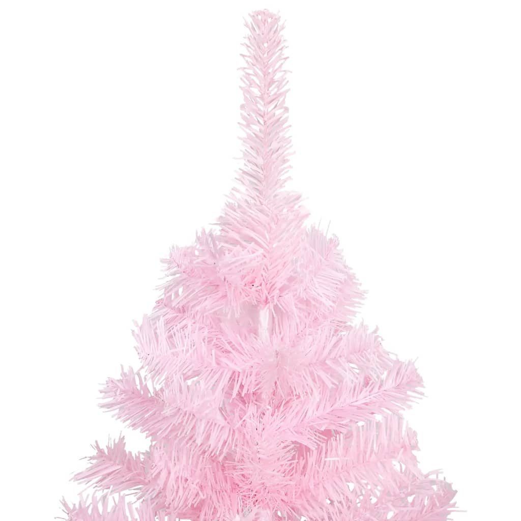 vidaXL Künstlicher Weihnachtsbaum Künstlicher Weihnachtsbaum mit Ständer Rosa 120 cm PVC