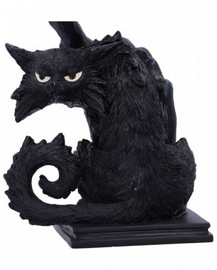 Horror-Shop Dekofigur Schwarze Hexenkatze Spite als Kerzenhalter 18,5cm