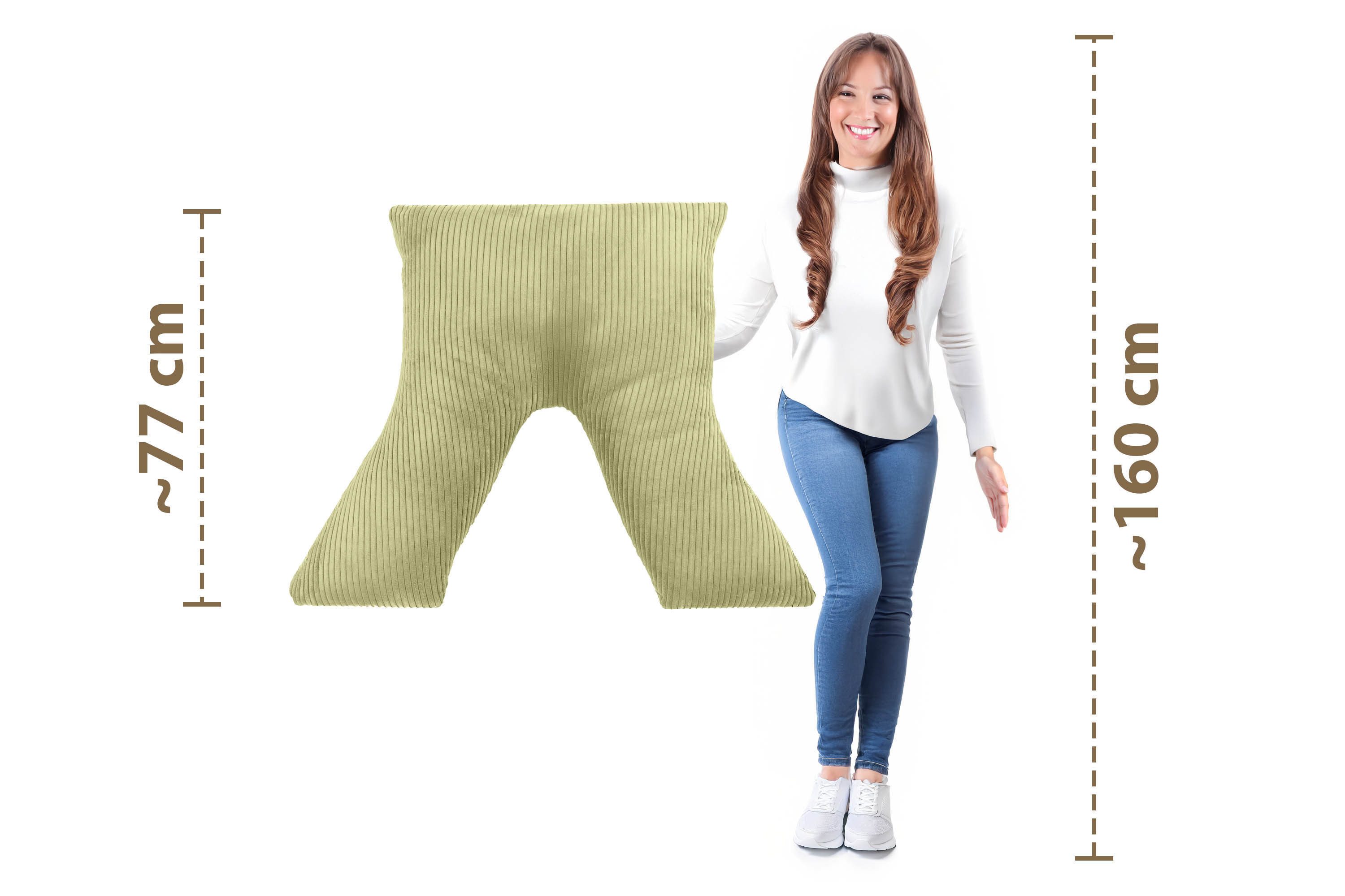 Amilian Schlafkissen - Lesekissen für Bett und Sofa - Seitenschläferkissen - Stillkissen, Seitenschläfer, Rückenlage, Schlafkissen für Seitenlage, Kissen mit Füllung und abnehmbarem Bezug - Stillhilfe