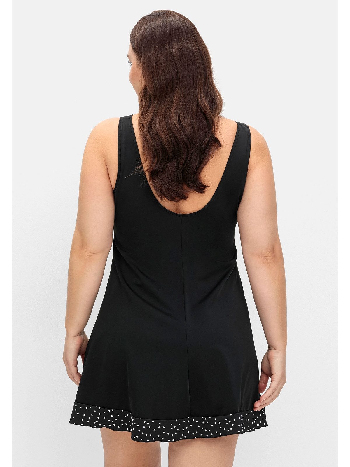 Sheego Badekleid Große Größen mit Pünktchen und integrierter Hose