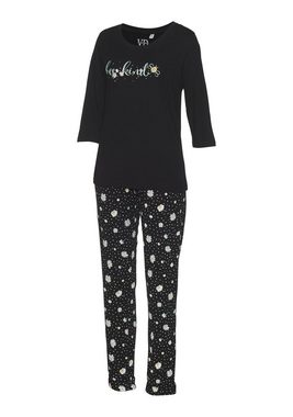 Vivance Dreams Pyjama (2 tlg., 1 Stück) mit Gänseblümchen-Druck