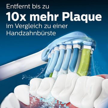 Philips Sonicare Aufsteckbürsten C3 Premium Plaque Defence, Spar-Set, für elektrische Zahnbürste, 4 Bürstenköpfe Weiß mit Smart-Bürstenkopferkennung