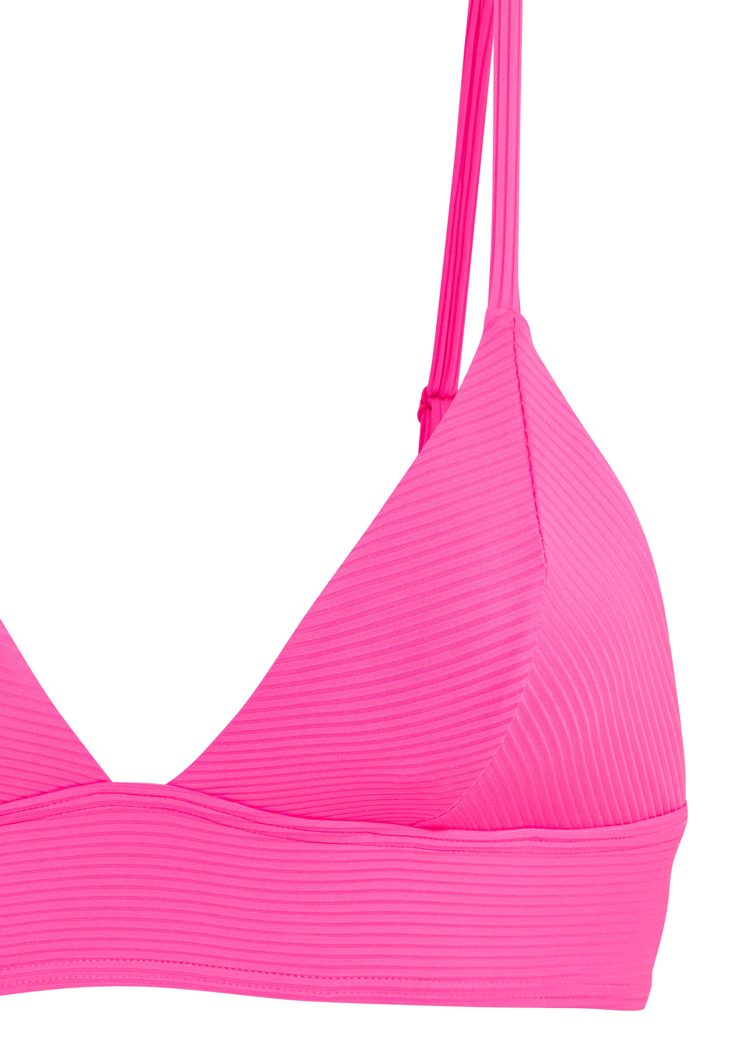 Venice Beach Triangel-Bikini-Top Lucky, aus gerippter Strukturware
