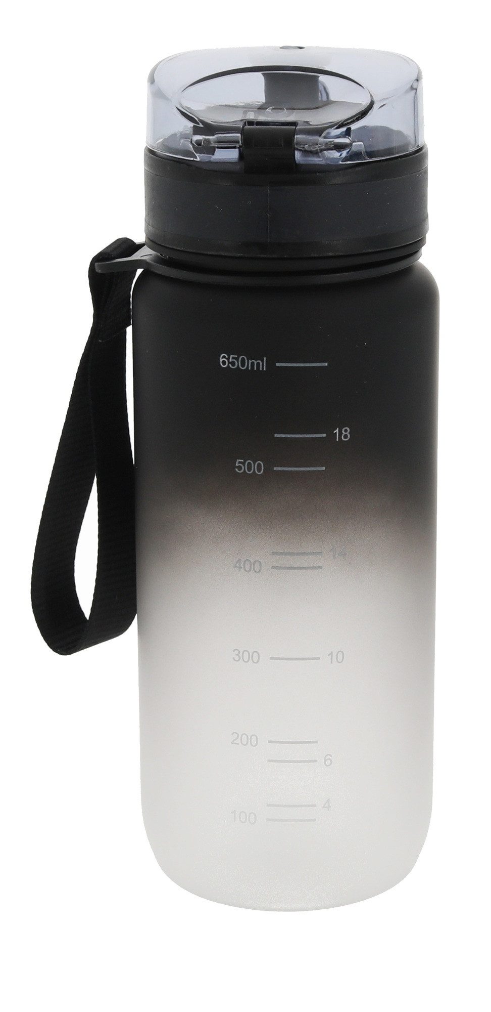 foolonli Trinkflasche Trinkflasche Wasserflasche Einhandöffnung Sport Schwarz 650ml foolonli