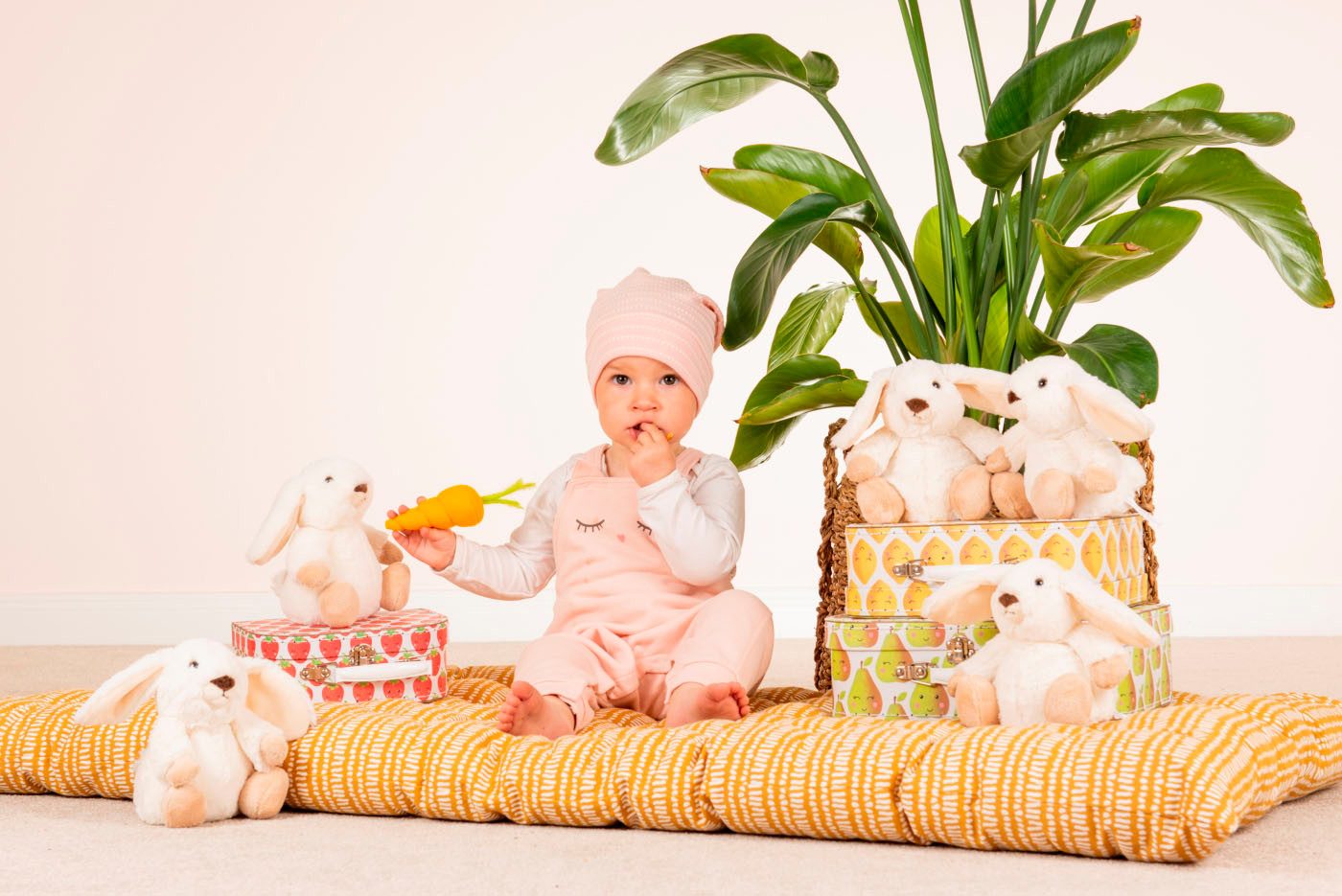 Teddy Hermann® Kuscheltier Häschen Poppi weiß 15 cm