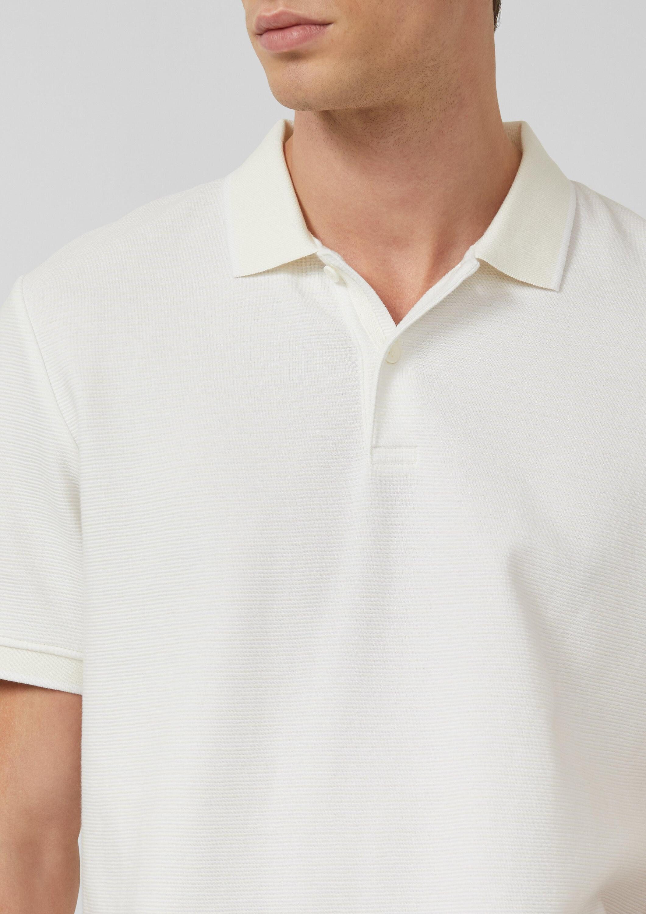 s.Oliver Kurzarmshirt Polo-Shirt Strukturiertes Poloshirt aus Baumwolle in Two-Tone-Optik