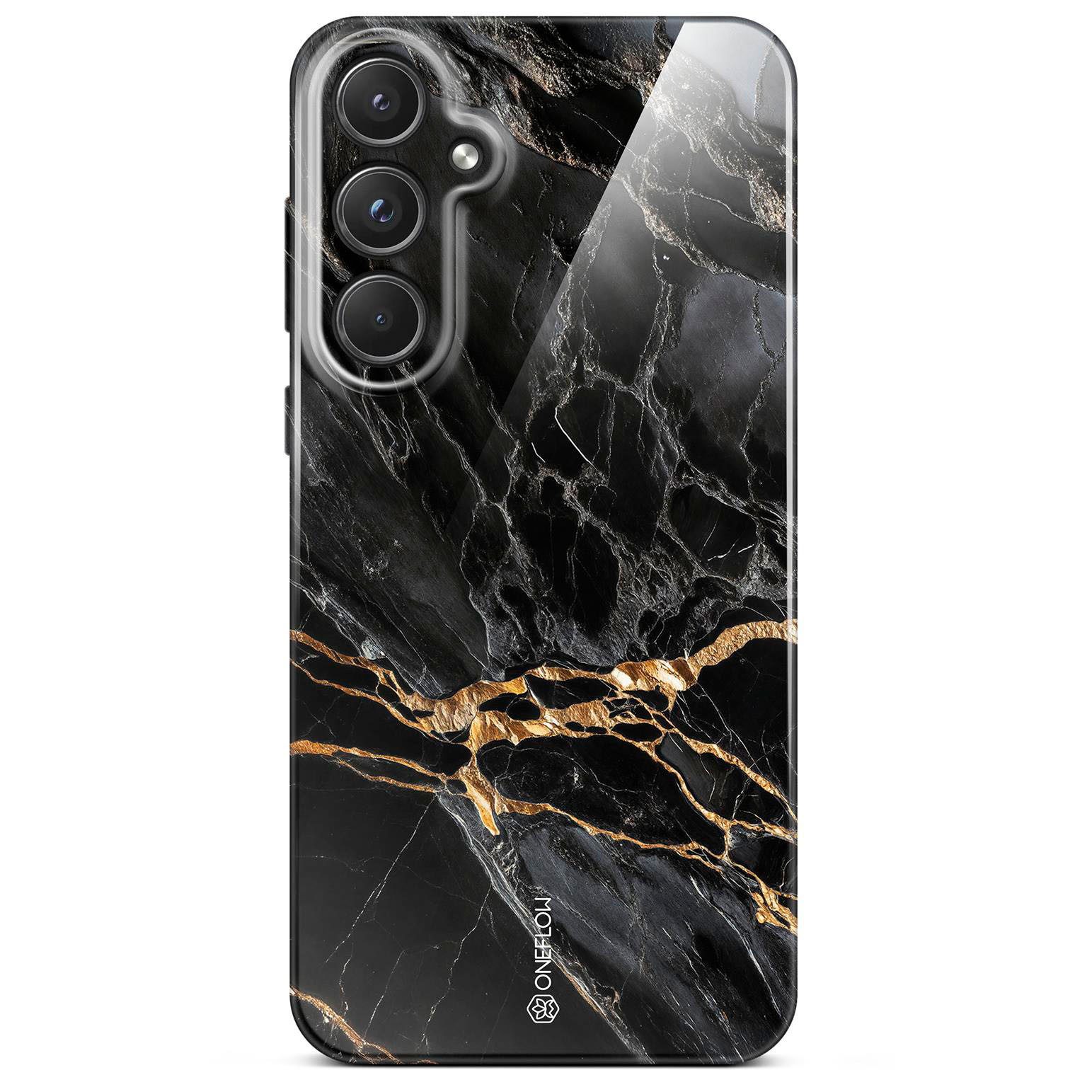 Handyhülle für Samsung Galaxy A55 5G Hülle Marmor Bliss Cover Gold Black