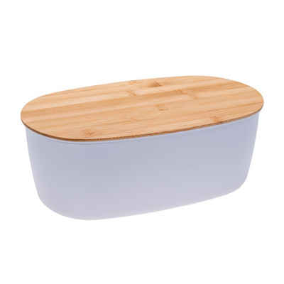 kamelshopping Brotkasten Brotkasten mit Schneidebrett aus Bambus-Holz / Deckel, moderne Brotbox mit Deckel aus hochwertigem Kunststoff