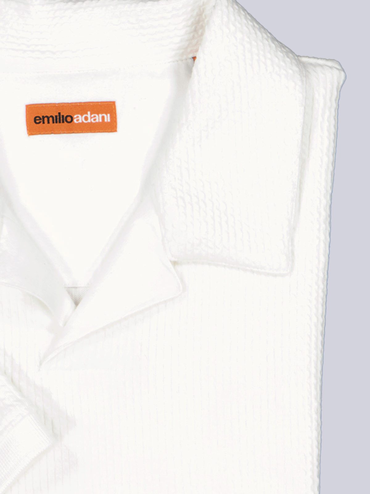 emilio adani Poloshirt Herren Polo-Shirt strukturiert, Reinweiss