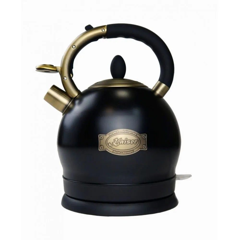 Kaiser Küchengeräte Backofen EH 9309+WK 2000 Em, mit 1-fach-Teleskopauszug, Einbau Backofen 90 cm 105L+Retro Wasserkocher