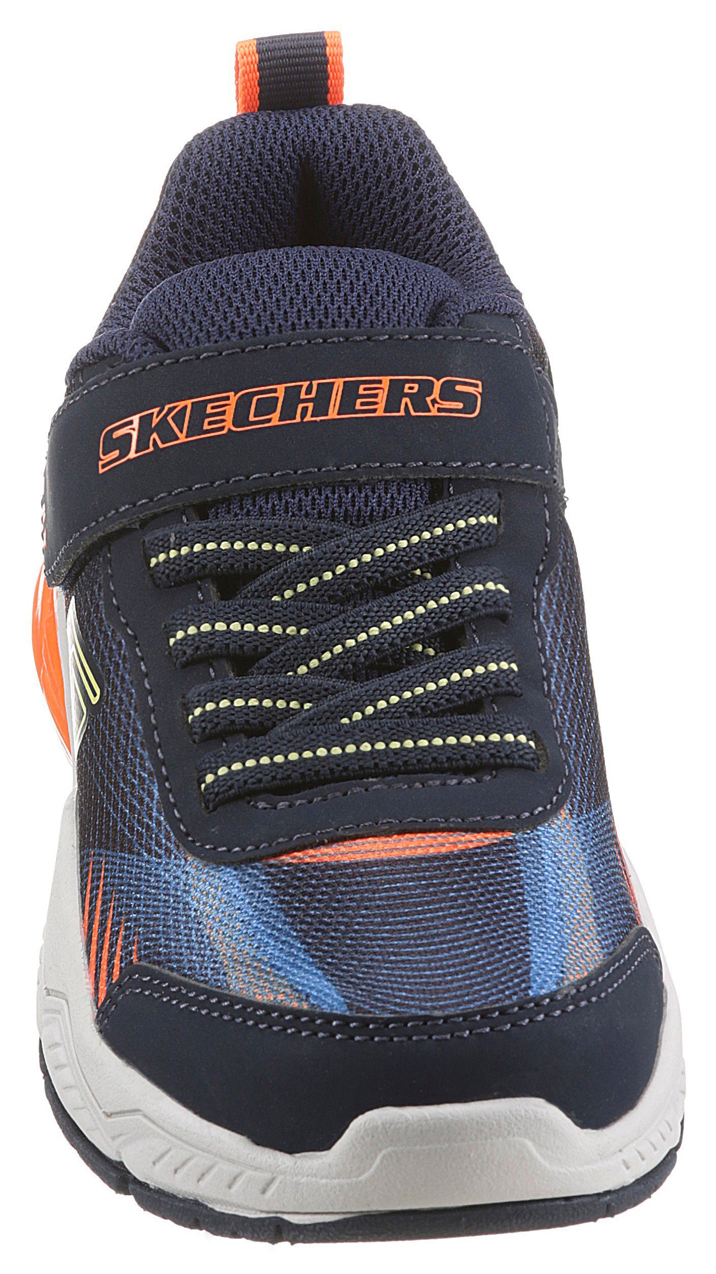 (20203106) und Kids durch navy/blue/orange zum schlupfen Skechers 2.0 Sneaker Klettriegel Gummizug einfach THERMOFLUX
