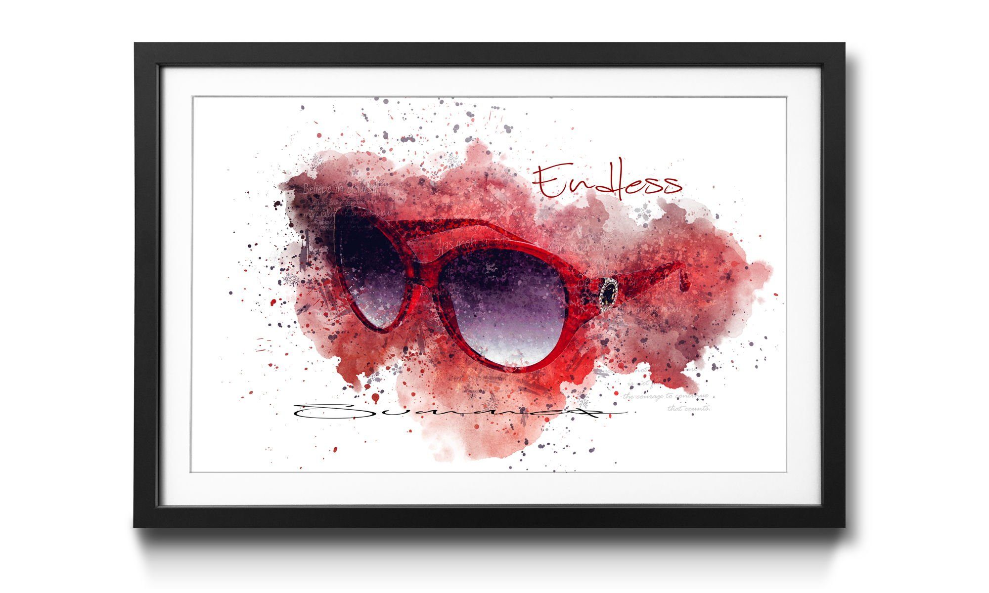 erhältlich Bild WandbilderXXL Sonnenbrille, Rahmen Summer, mit Endless Wandbild, 4 in Größen
