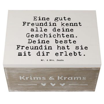 Mr. & Mrs. Panda Dekokiste Eine gute Freundin kennt... - Weiß - Geschenk, beste Freundin, Spruch (1 St)