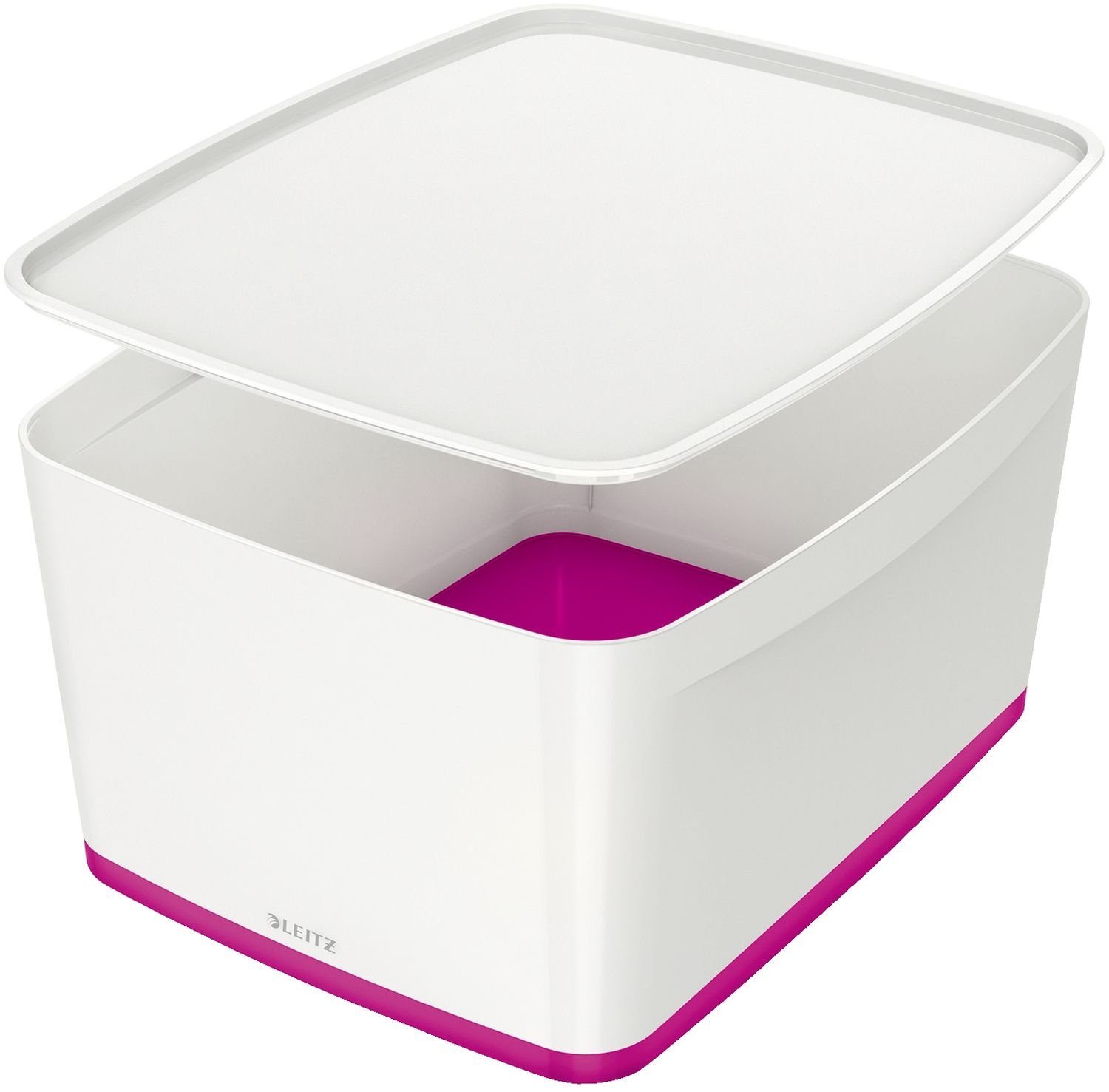LEITZ Aufbewahrungsbox Aufbewahrungsbox 18,0 l perlweiß/pink 38,5 x 31,8 x 19,8 cm