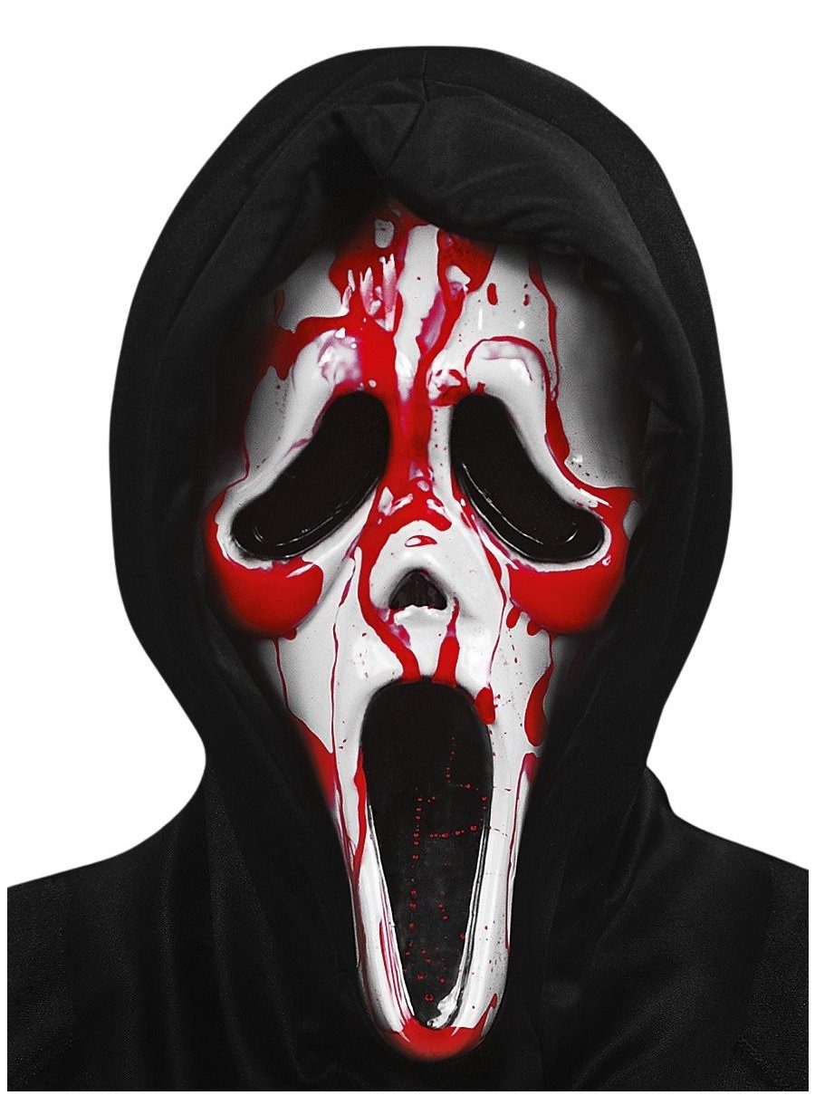 Fun World Verkleidungsmaske Blutende Scream Halloween Maske - für Gruselkos günstig online kaufen