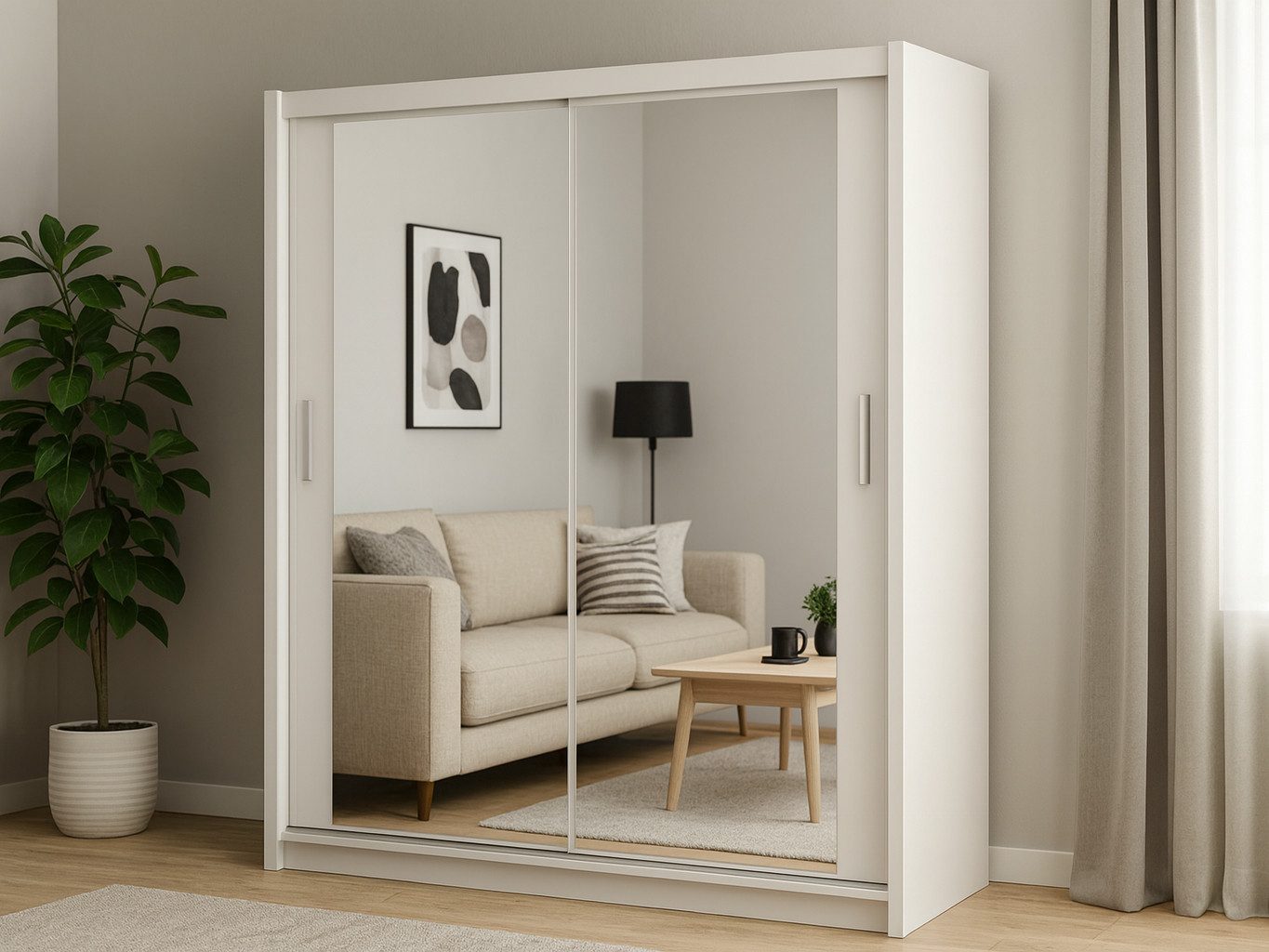 Beautysofa Kleiderschrank PARIS mit Spiegel & günstig online kaufen