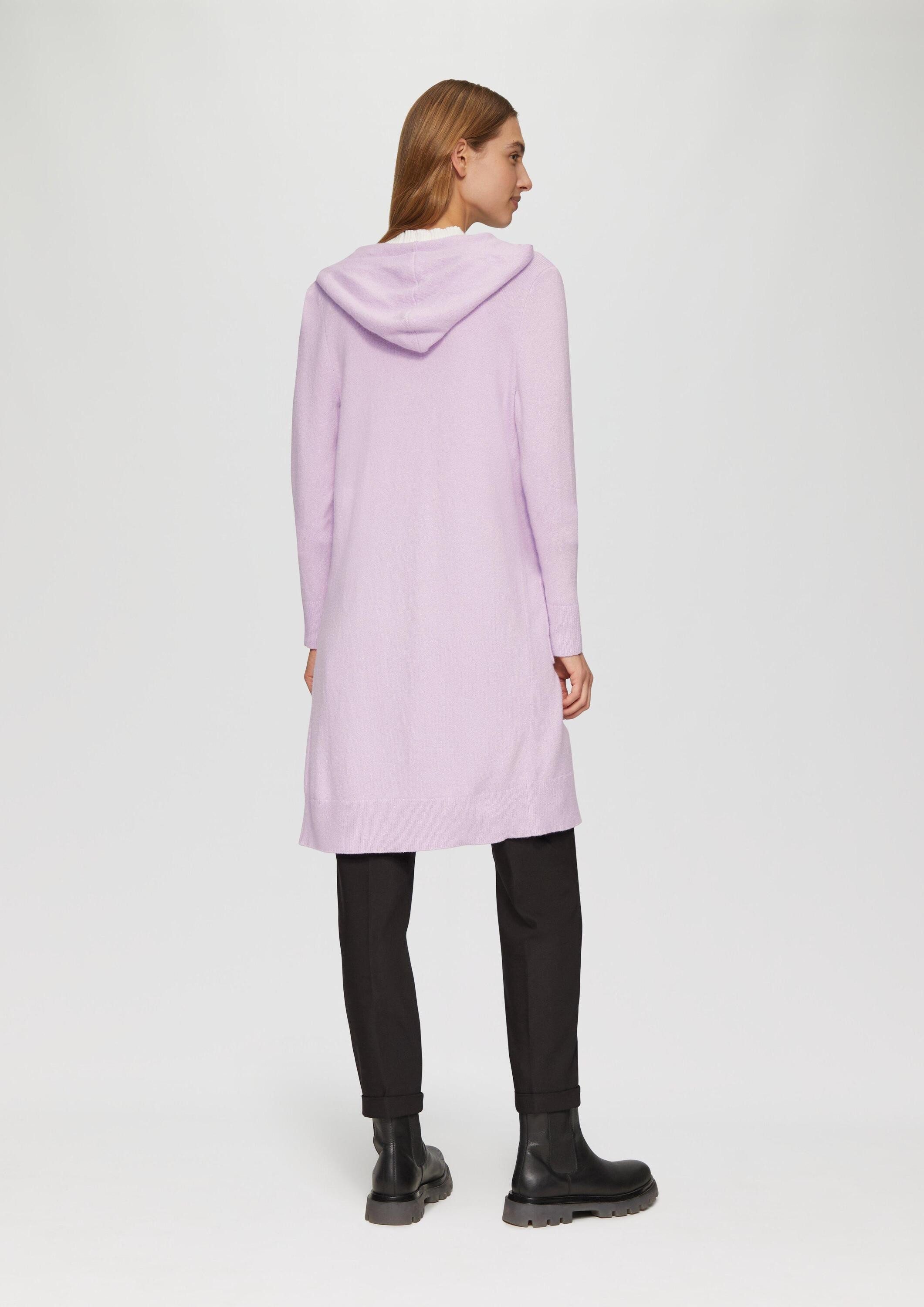 s.Oliver Cardigan Strickjacke Long-Cardigan mit Kapuze