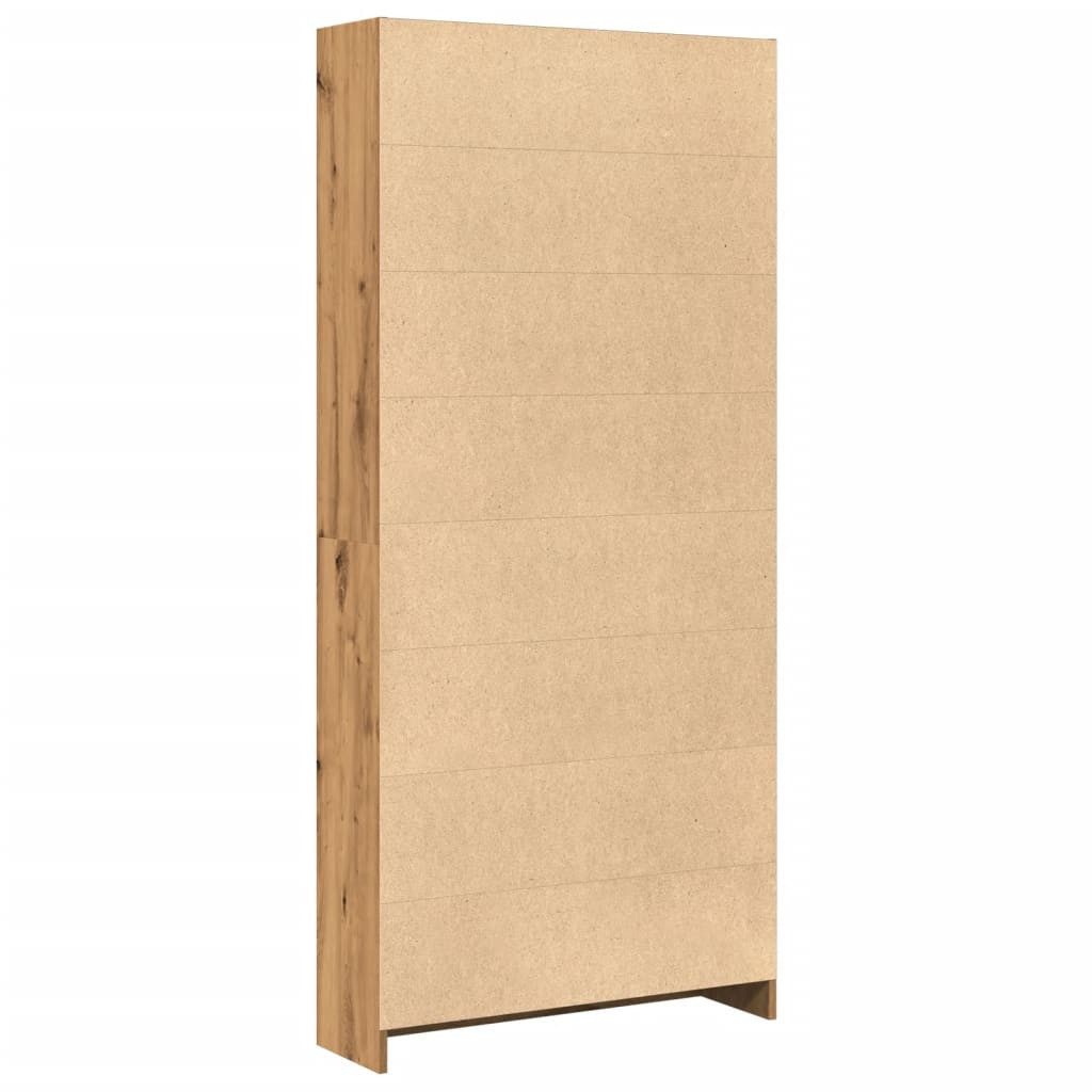 vidaXL Bücherregal Bücherregal Artisan-Eiche 80x24x176 cm Holzwerkstoff, 1-tlg. – Bild 5 von 5