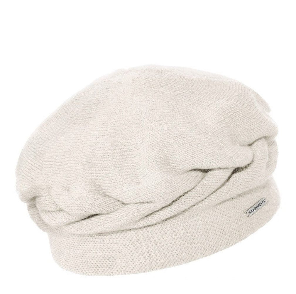 RABIONEK Baskenmütze Damen Strickbaske mit Raffung