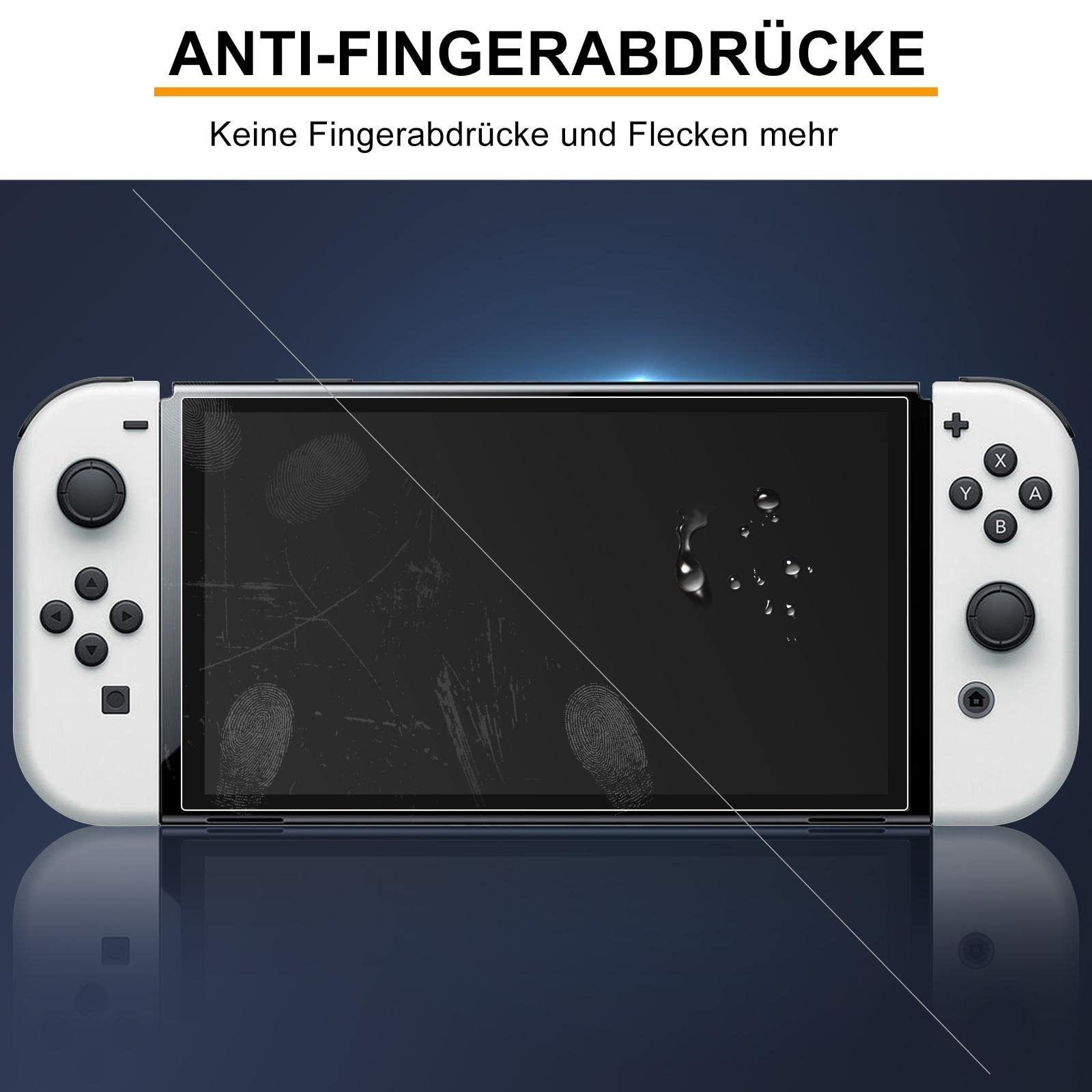 Forrlite Schutzfolie für Nintendo Switch (OLED Modell),Displayschutzfolie Zubehör Nintendo (Panzerglasfolie für Nintendo Switch,Anti Kratzer/Bläschenfrei/HD Cle – Bild 4 von 5
