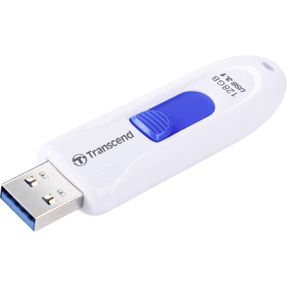 Transcend USB-Stick JetFlash 790K 128GB USB 3 TS128GJF790W USB-Stick (versenkbarer USB-Anschluss)
