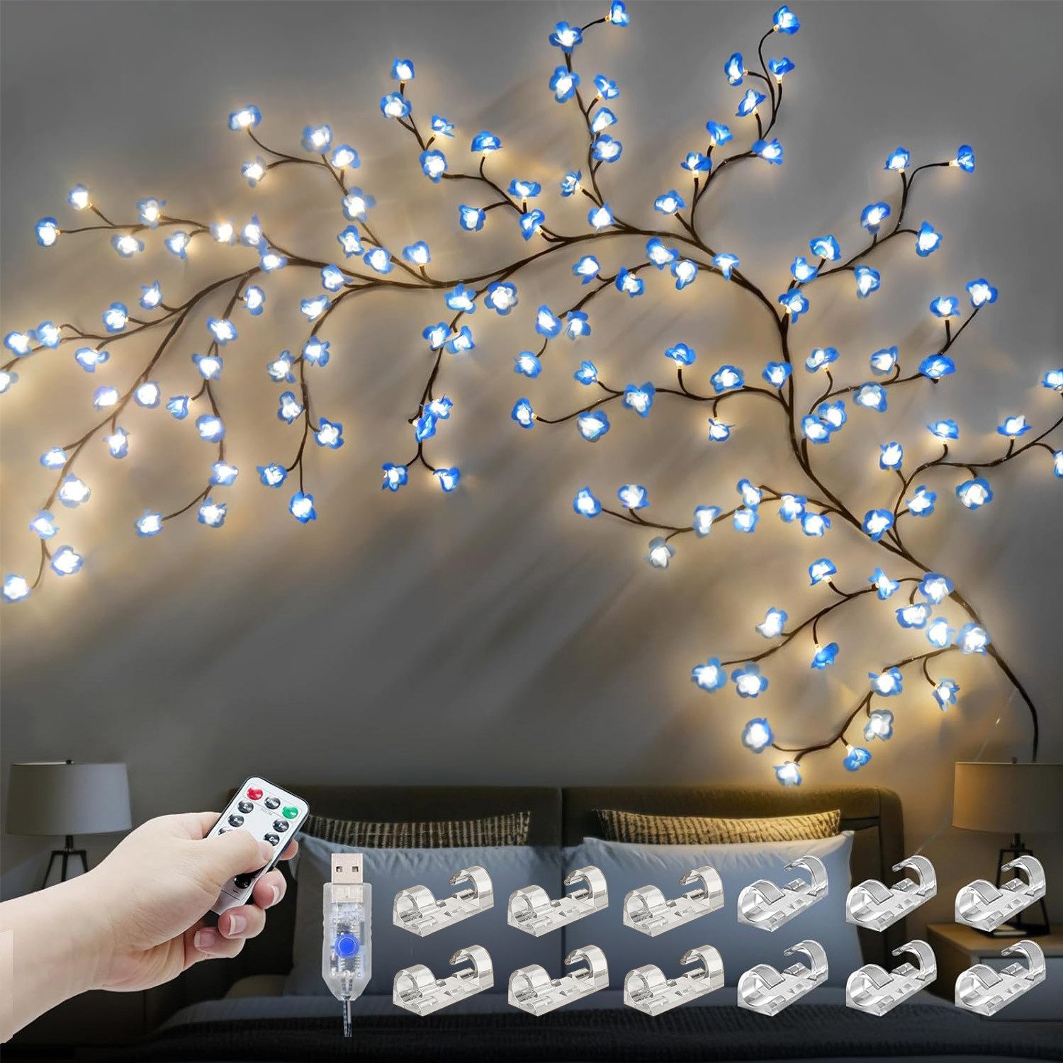 MUPOO Leuchtzweig LED-Dekolicht,1.8M/2.3M LED Baum Wandleuchte,LED Lichterk günstig online kaufen
