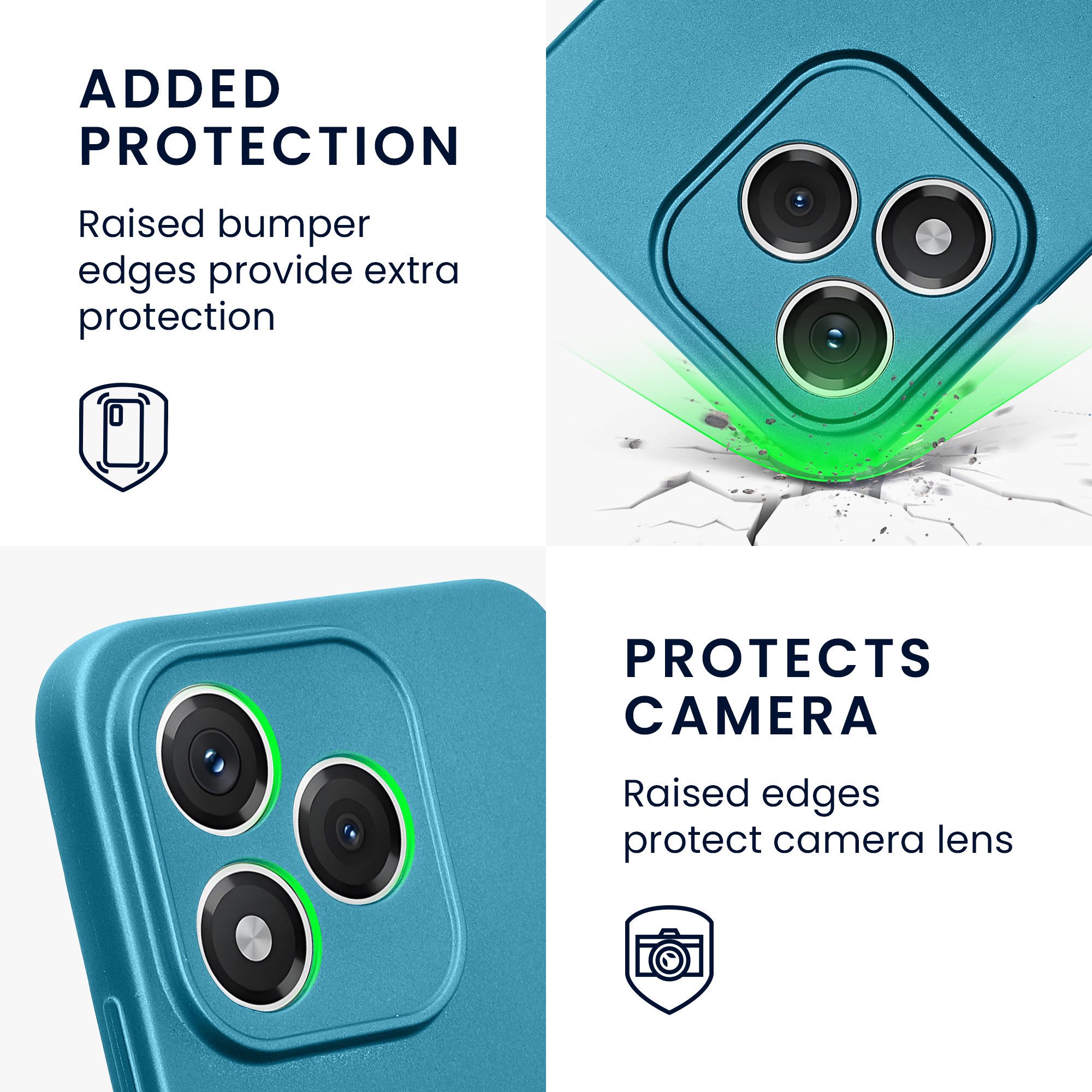 kwmobile Smartphone-Hülle Handyhülle für HONOR 400 Lite Hülle, weiche Silikon Case metallisch schimmernd - Schutzhülle Cover