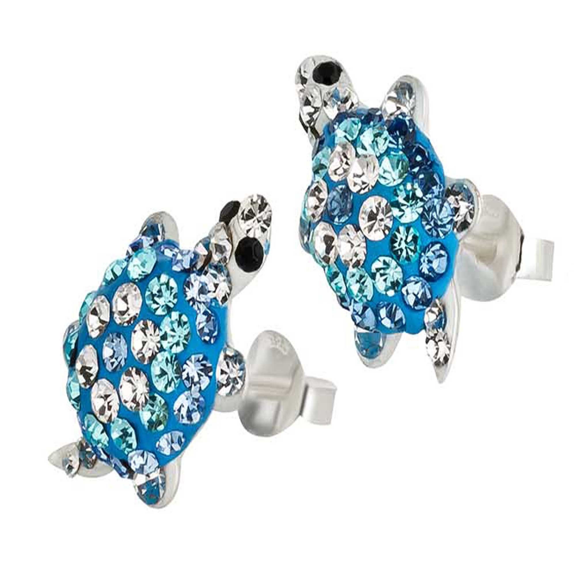 Mädchen Schmuckset 925 Silber - Schmetterling Ohrringe & Kette Mit Zirkonia