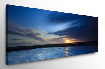 möbel-direkt.de Leinwandbild Bilder XXL Himmel bei Sonnenuntergang Wandbild auf Leinwand