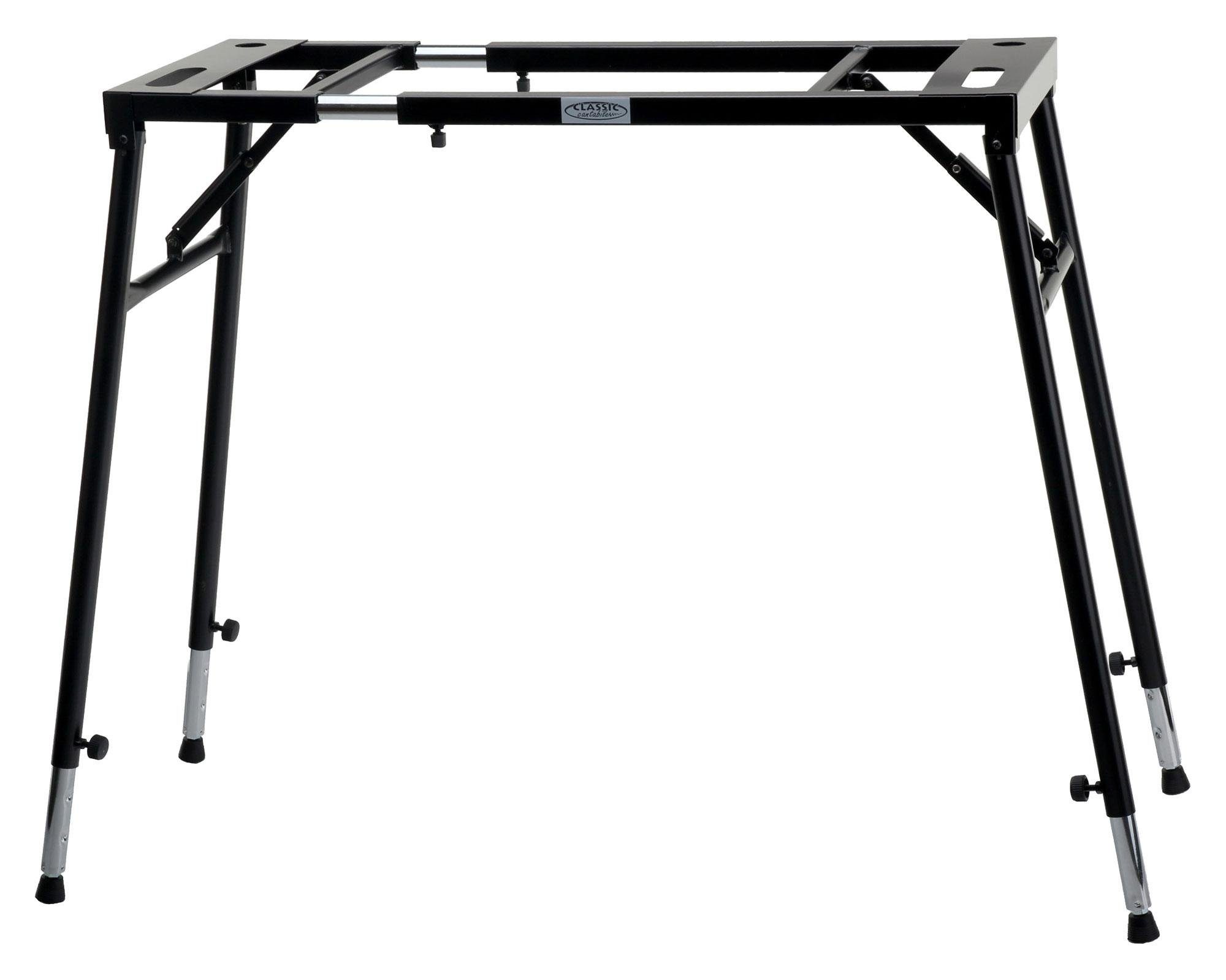 Classic Cantabile Keyboardständer - Keyboardstativ Klapptisch, Auflagefläche ausziehbar von 73-110 cm