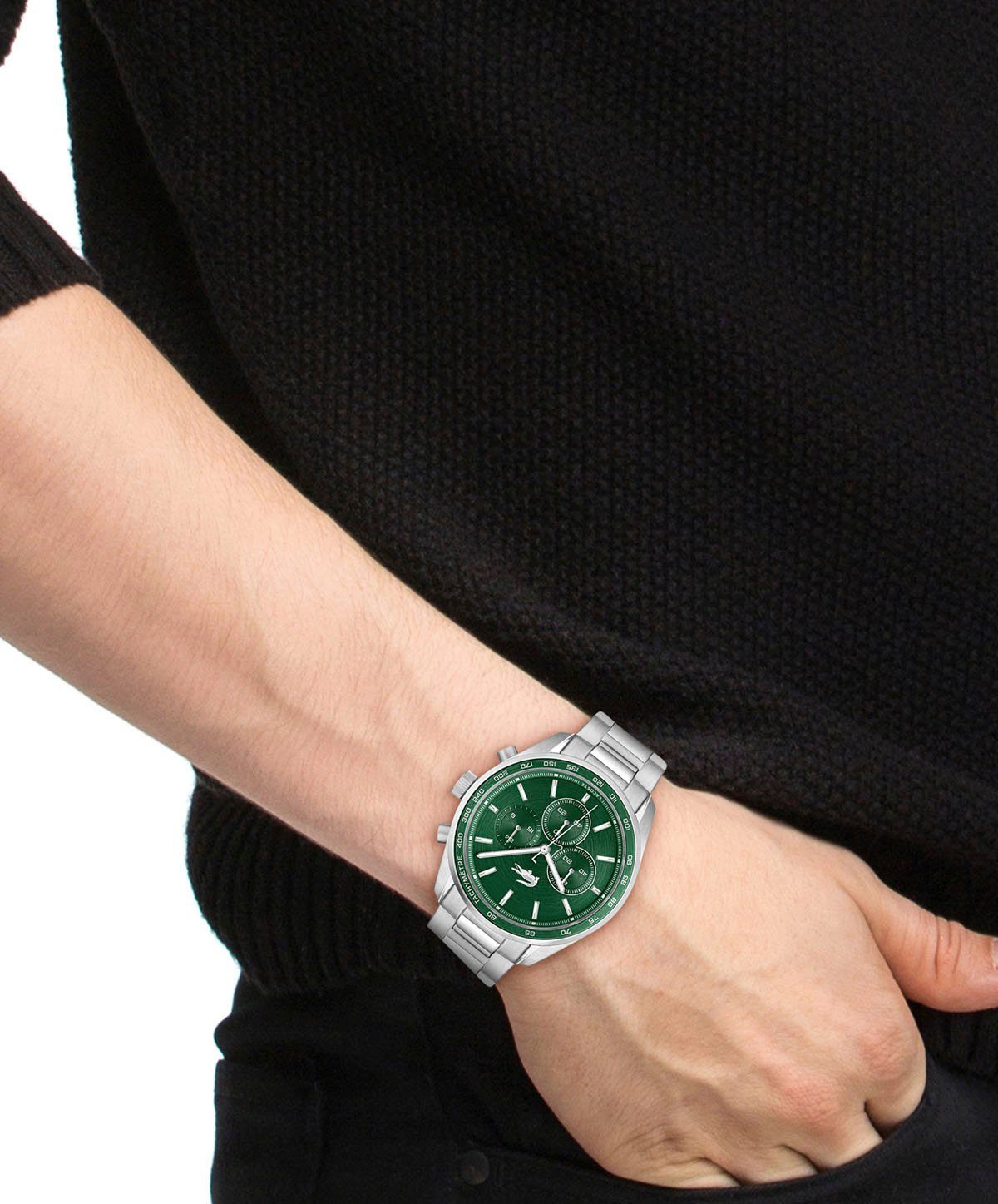 Lacoste Chronograph VANCOUVER 2011346, Quarzuhr, Armbanduhr, Herrenuhr, Stoppfunktion, Edelstahlarmband