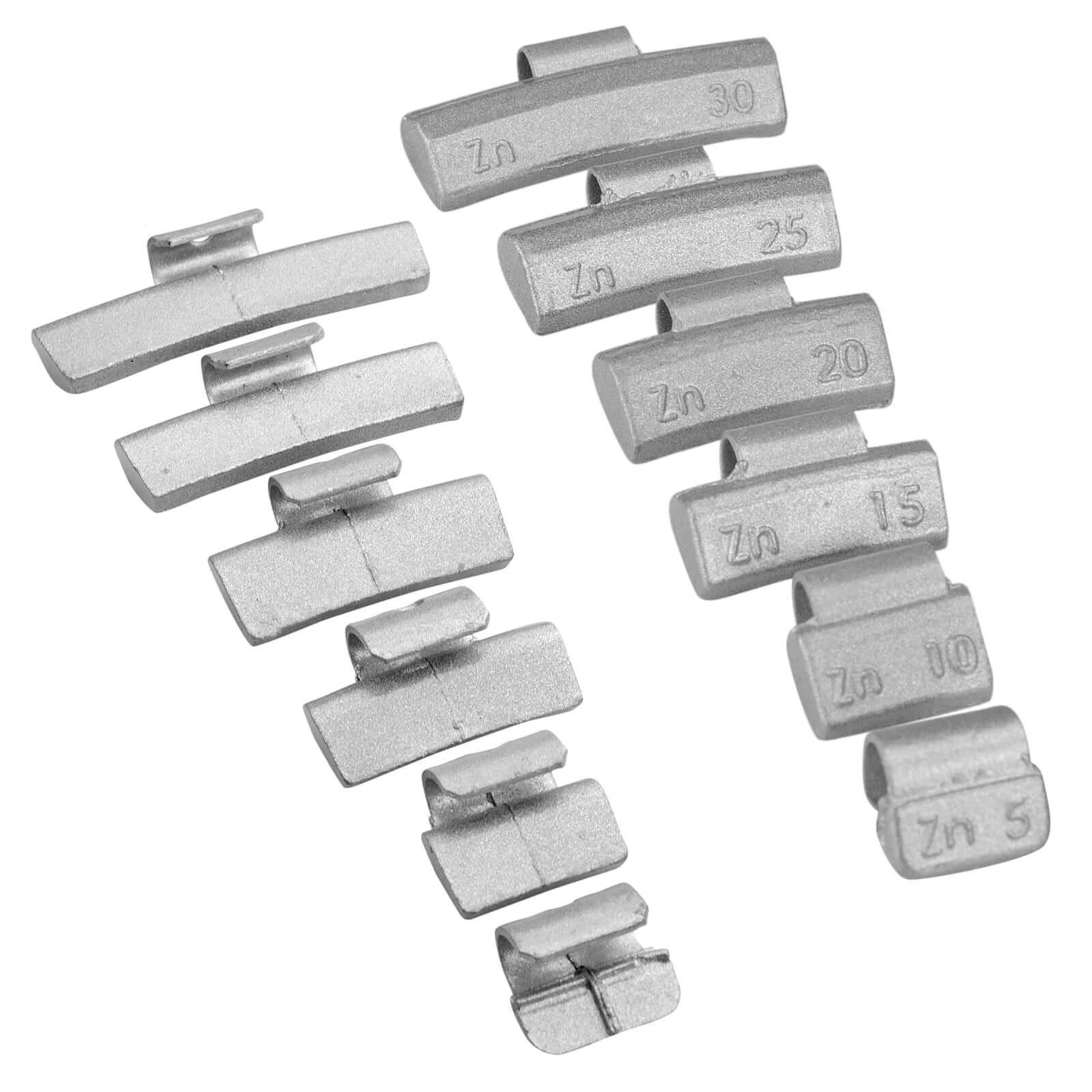 HASKYY Reifenmontagemaschine Schlaggewichte Auswuchtgewichte Alufelgen 5-30g Silber 150 tlg. Set