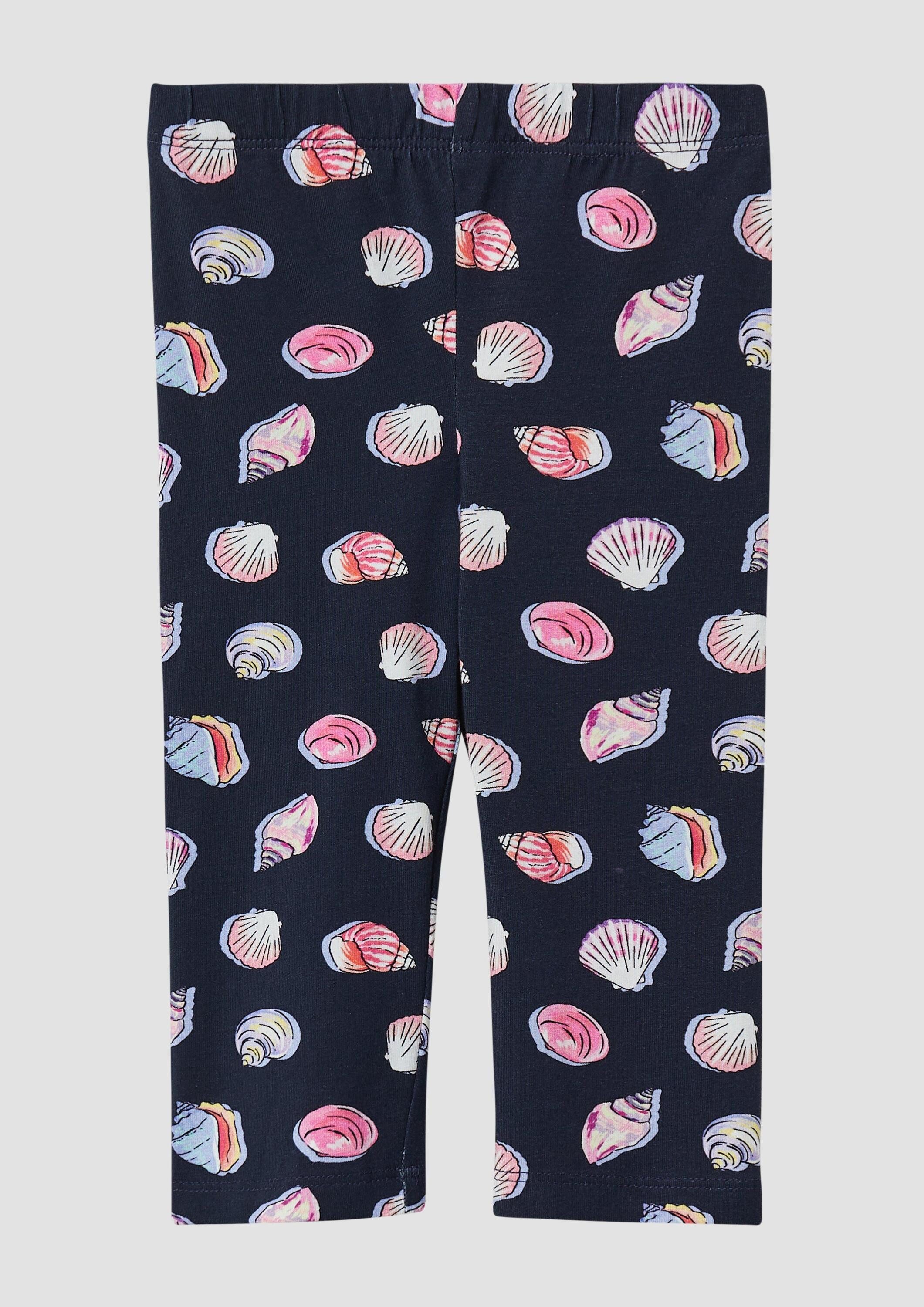 s.Oliver Caprihose Leggins Capri-Leggings aus Baumwollmix mit All-over-Print