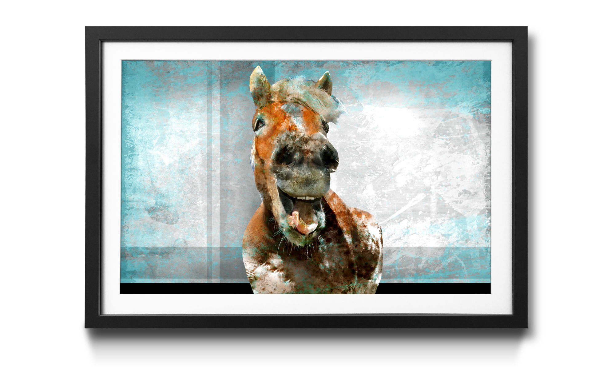 Pferd, 4 erhältlich Wandbild, Horse, Größen Happay Kunstdruck in WandbilderXXL