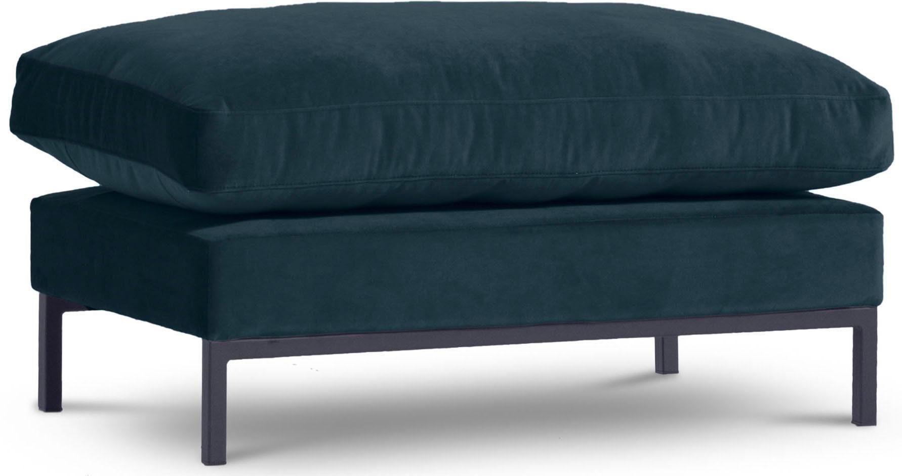 andas Hocker Welland, in Knautsch-Optik mit Metallfüßen