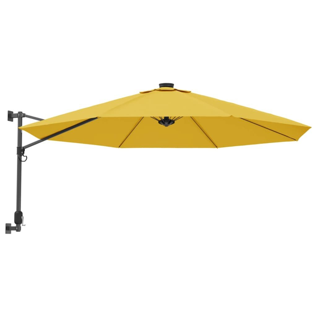 vidaXL Sonnenschirm, Wand-Balkonschirm Gelb 290 cm