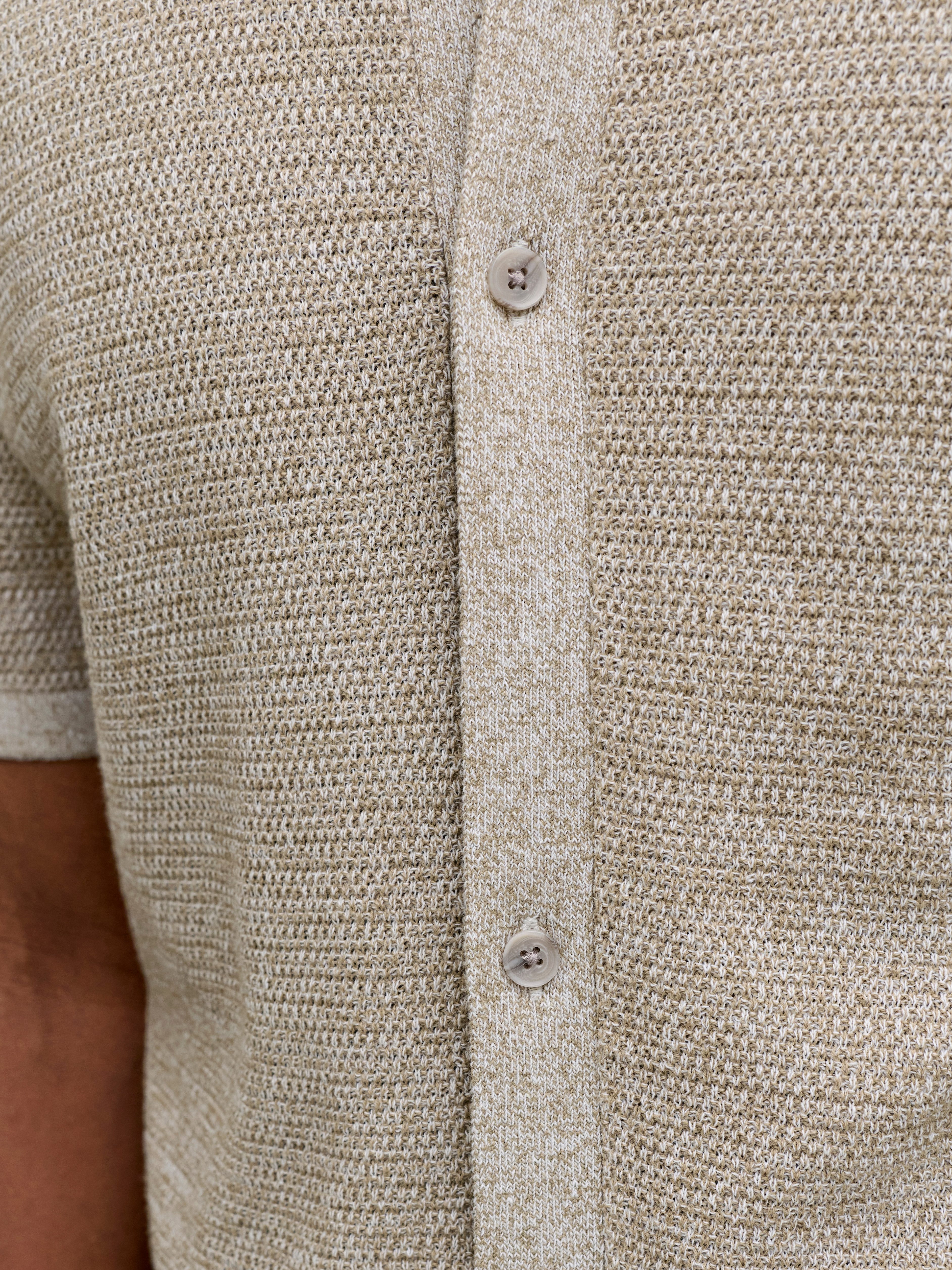 Jack & Jones Strickpullover JJEGEORGE KNIT SHIRT SS SN mit Polokragen